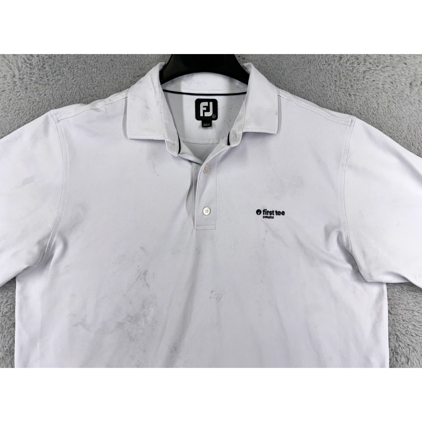 Footjoy FootJoy Polo Shirt Mens Large White Short Sleeve Golf Polo Shirt Golfer Logo 90s Golfing Footjoy FJ Womens Mens Boys Girls Size US L / EU 52-54 / 3 - 7 Thumbnail