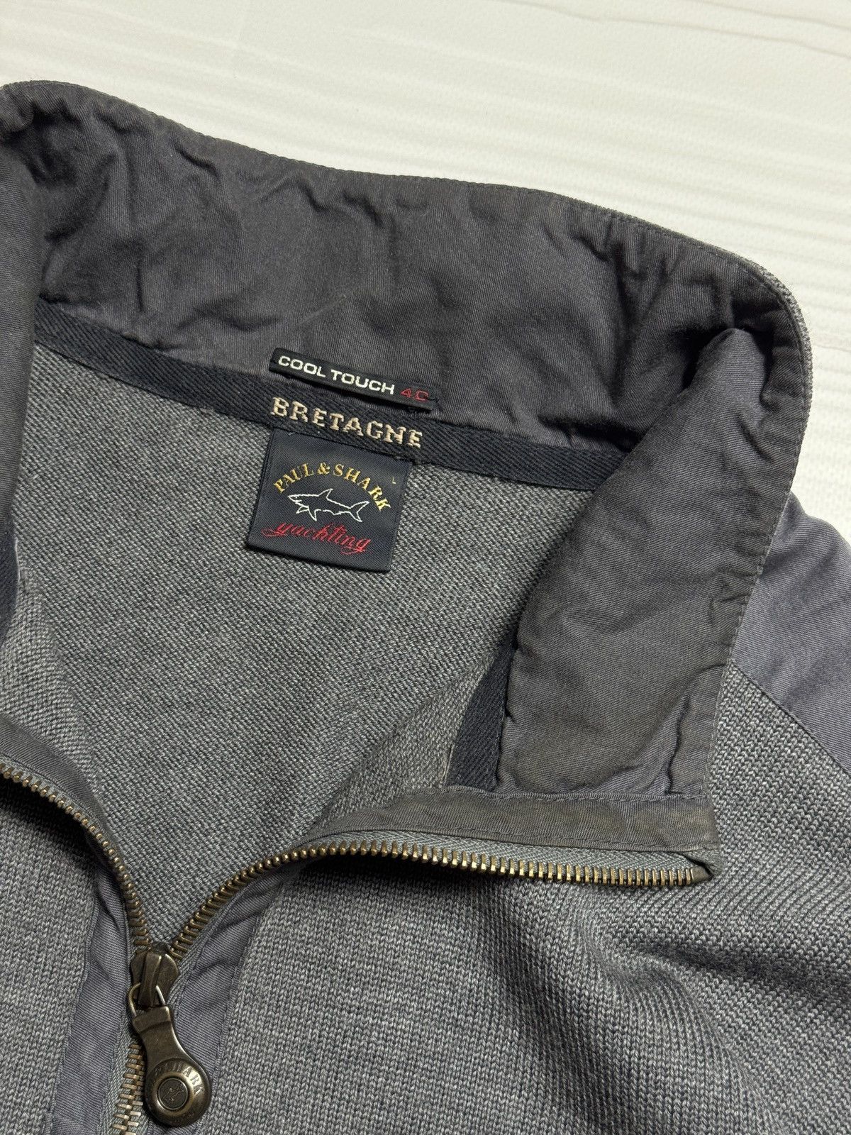 Paul & Shark × Vintage Vintage Paul & Shark Yachting Royal Grey Sweater Size US L / EU 52-54 / 3 - 4 Thumbnail