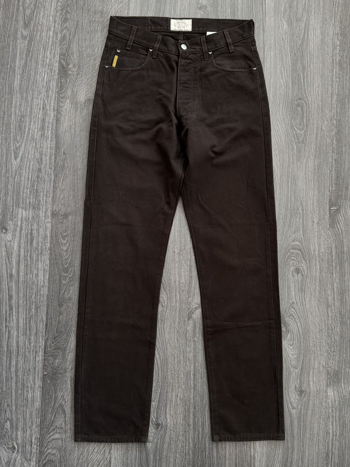 Armani Vintage Armani Relaxed Fit Brown Jeans Size US 32 / EU 48 - 1 Thumbnail