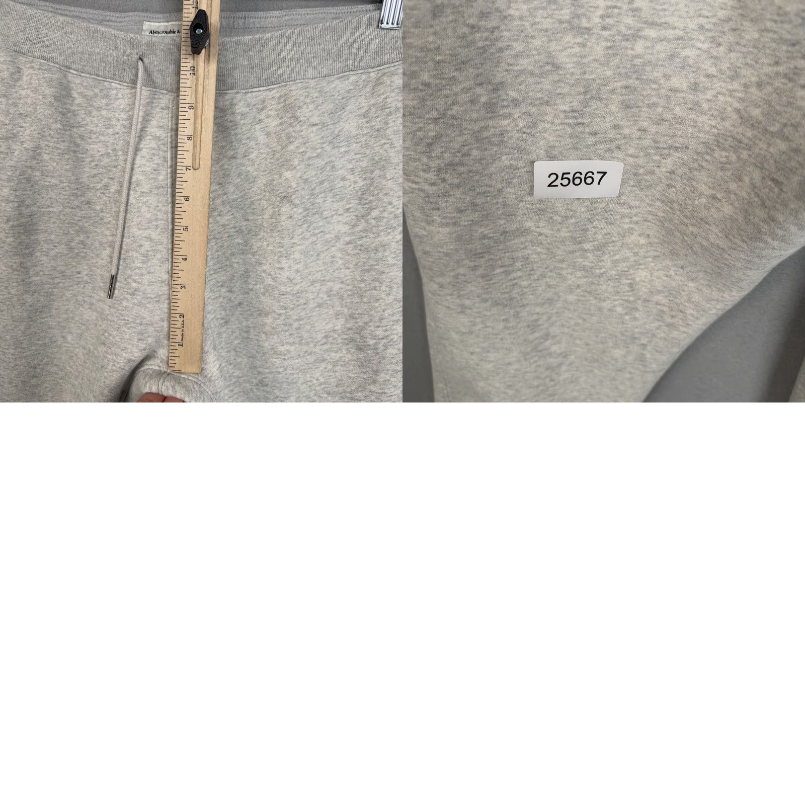 Abercrombie & Fitch Abercrombie & Fitch Pants Adult Medium Gray Soft A&F Fleece Sweatpants Joggers Size 32" / US 10 / IT 46 - 10 Thumbnail