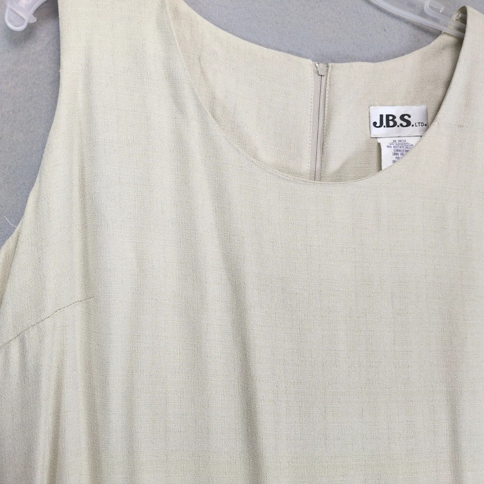 Vintage JBS Ltd Beige Sleeveless A-Line Maxi Dress Sz 14 Made USA Size XL / US 12-14 / IT 48-50 - 10 Thumbnail