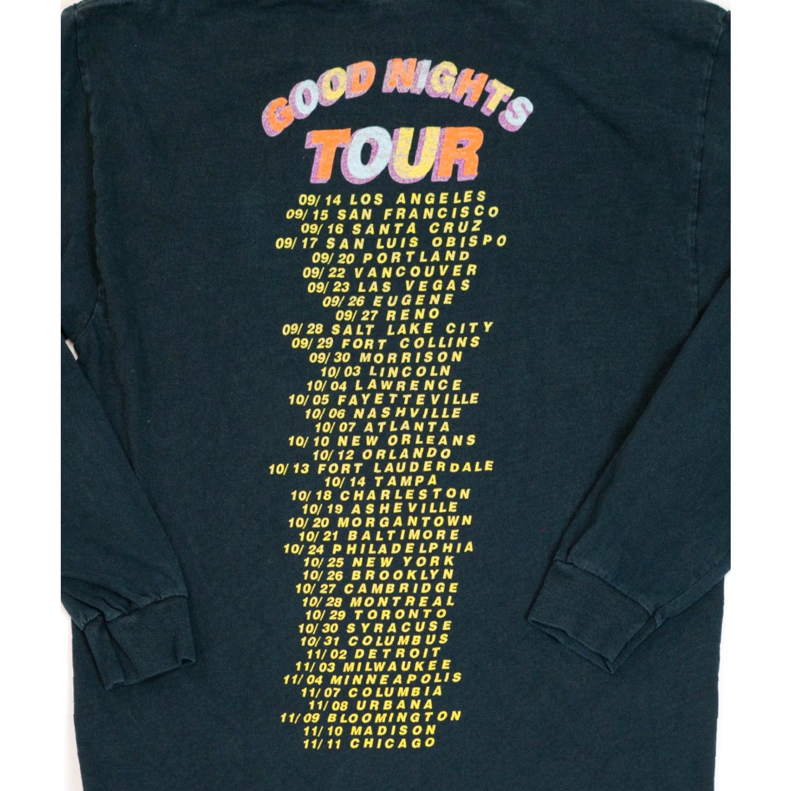 Vintage Whethan DJ EDM T-Shirt Large Black Long Sleeve Concert Music Good Nights Tour Dance Electronic Mens L Black Logo Graphic Print Regular Fit Vintage: No Size US L / EU 52-54 / 3 - 2 Thumbnail