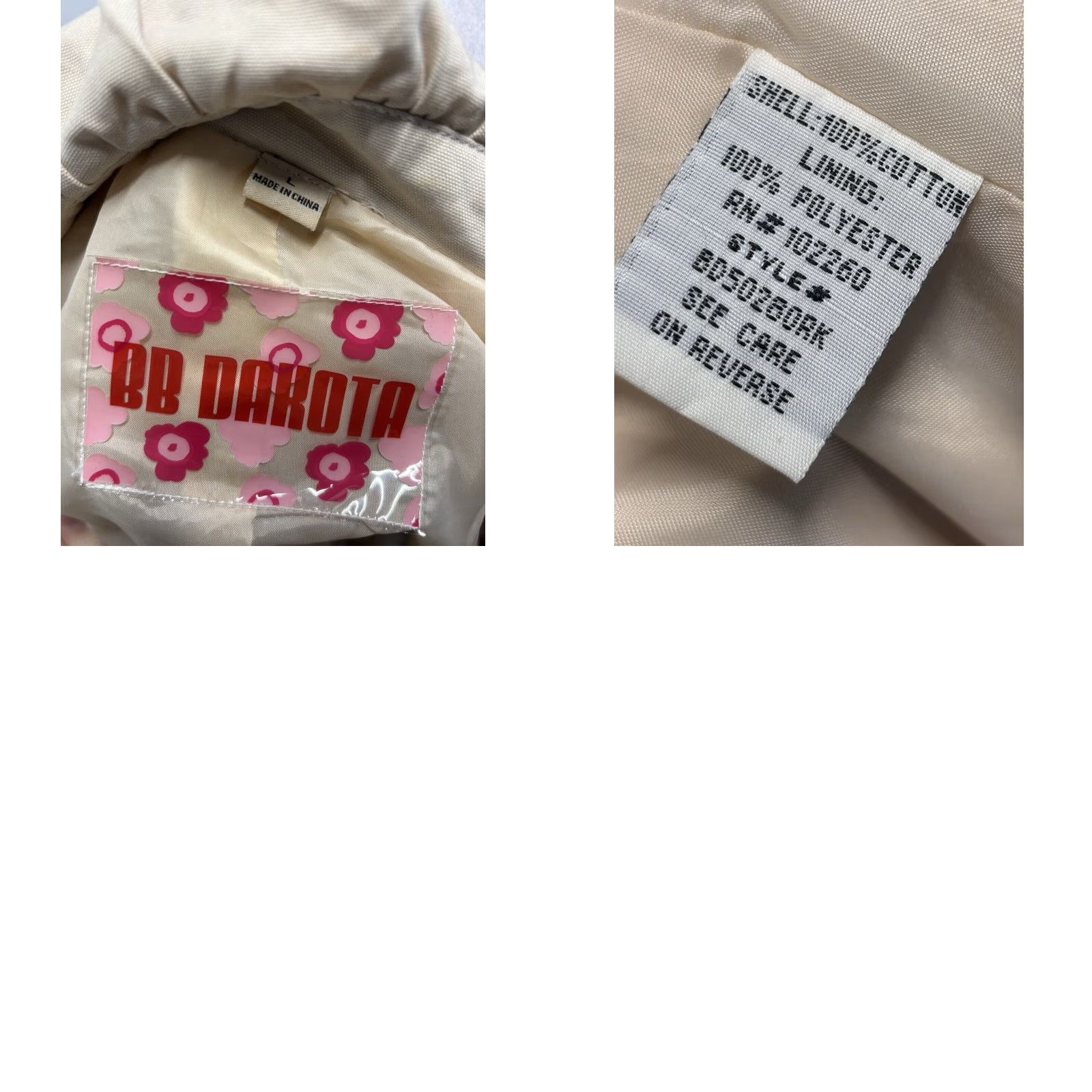 BB Dakota VINTAGE BB Dakota Tan Cotton Jacket Womens Large Retro Classic Button Overcoat Size L / US 10 / IT 46 - 8 Thumbnail