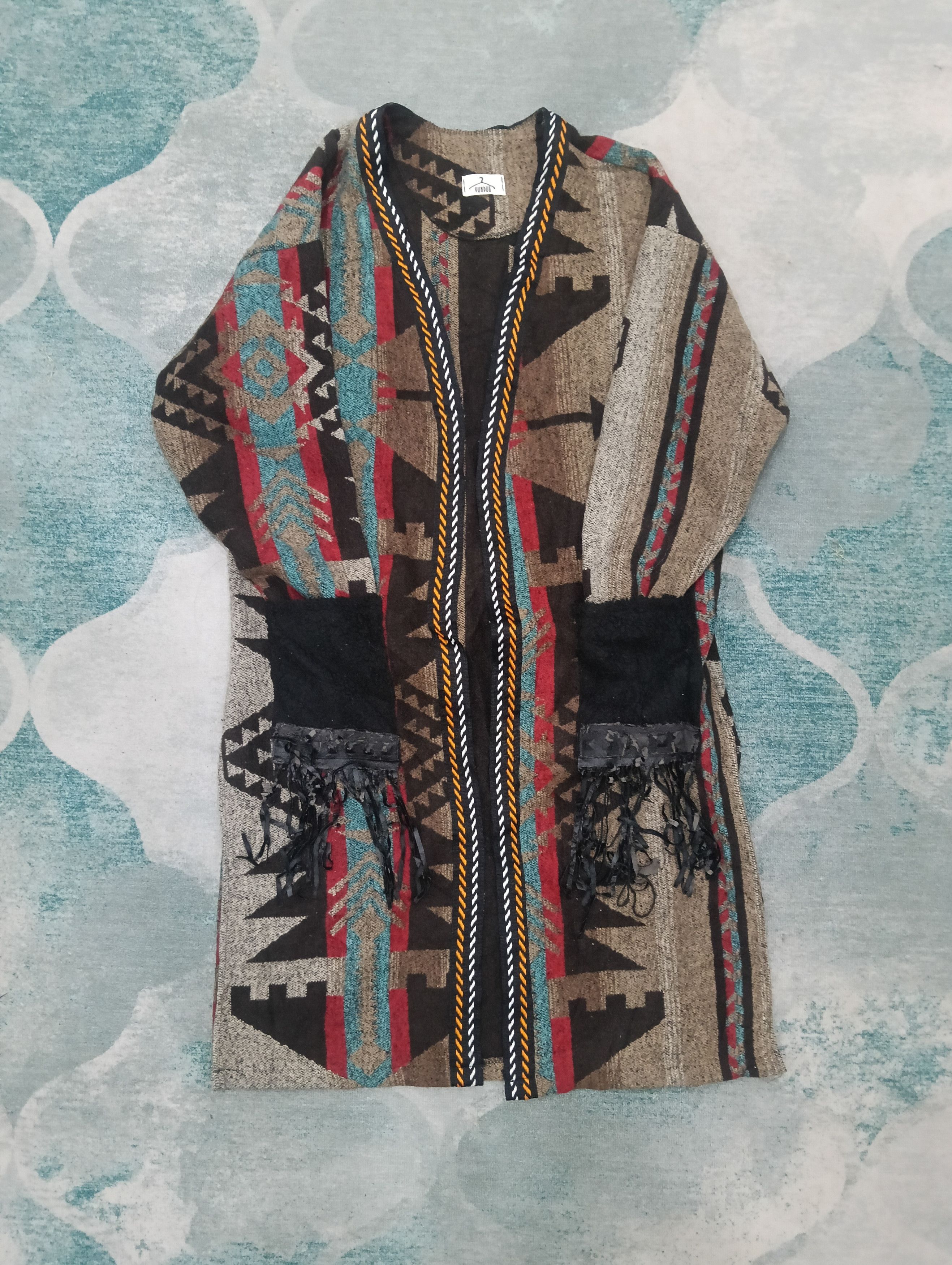 Japanese Brand × Vintage Yunduo Kimono Like Cardigan 2 Pocket With Colourful Colour Size US L / EU 52-54 / 3 - 2 Thumbnail