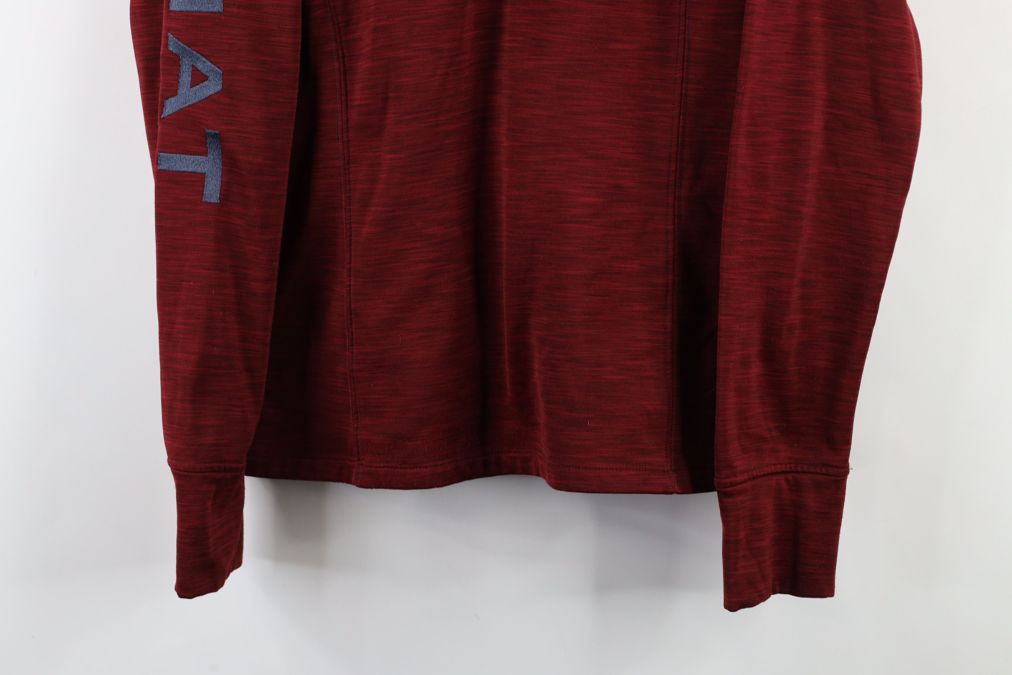Ariat × Vintage Ariat Tek Series Spell Out Half Zip Pullover Sweatshirt Red Size L / US 10 / IT 46 - 3 Thumbnail