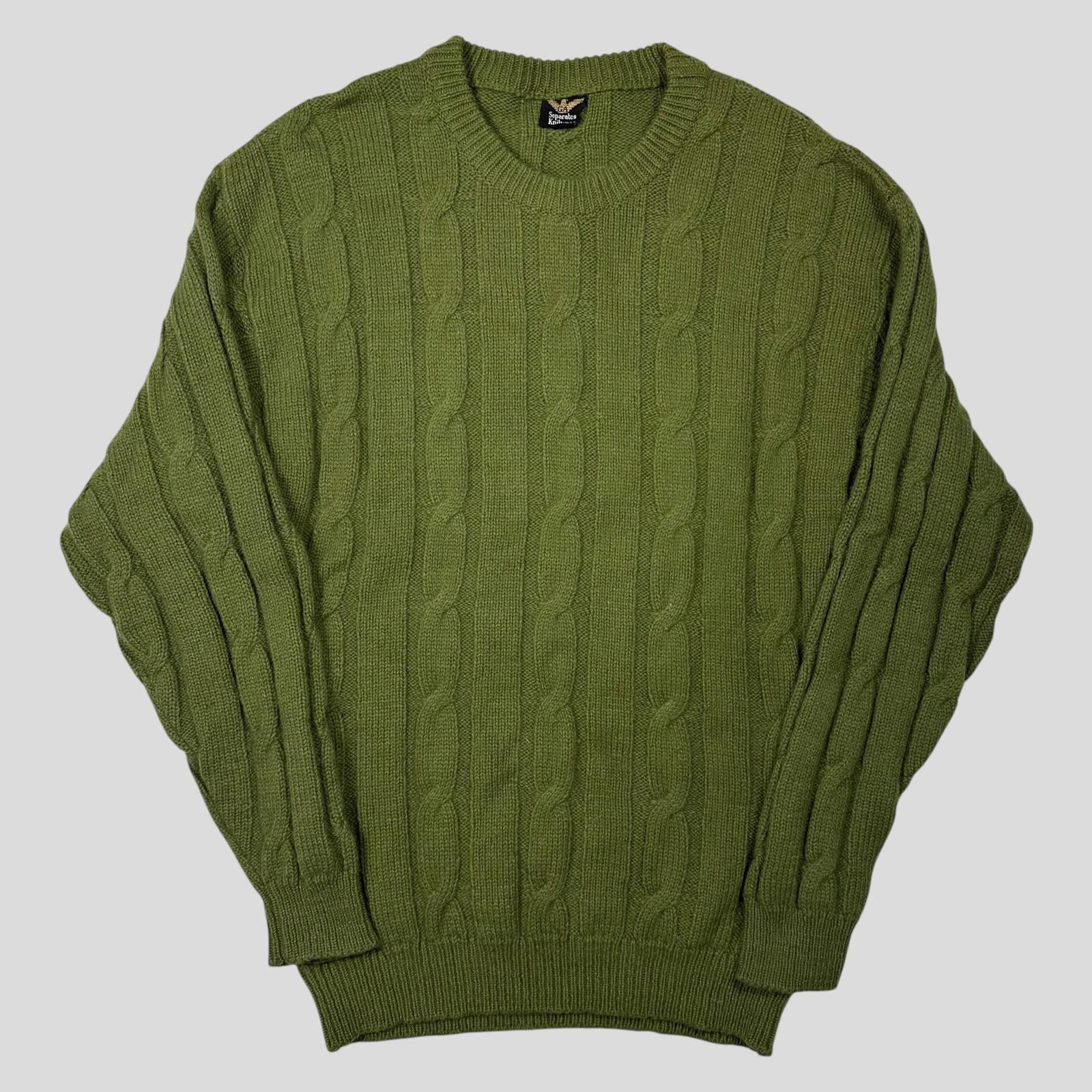 Armani Giorgio Armani 80’s Seperates Knitwear Wool Cable Knit - M Size US M / EU 48-50 / 2 - 1 Thumbnail