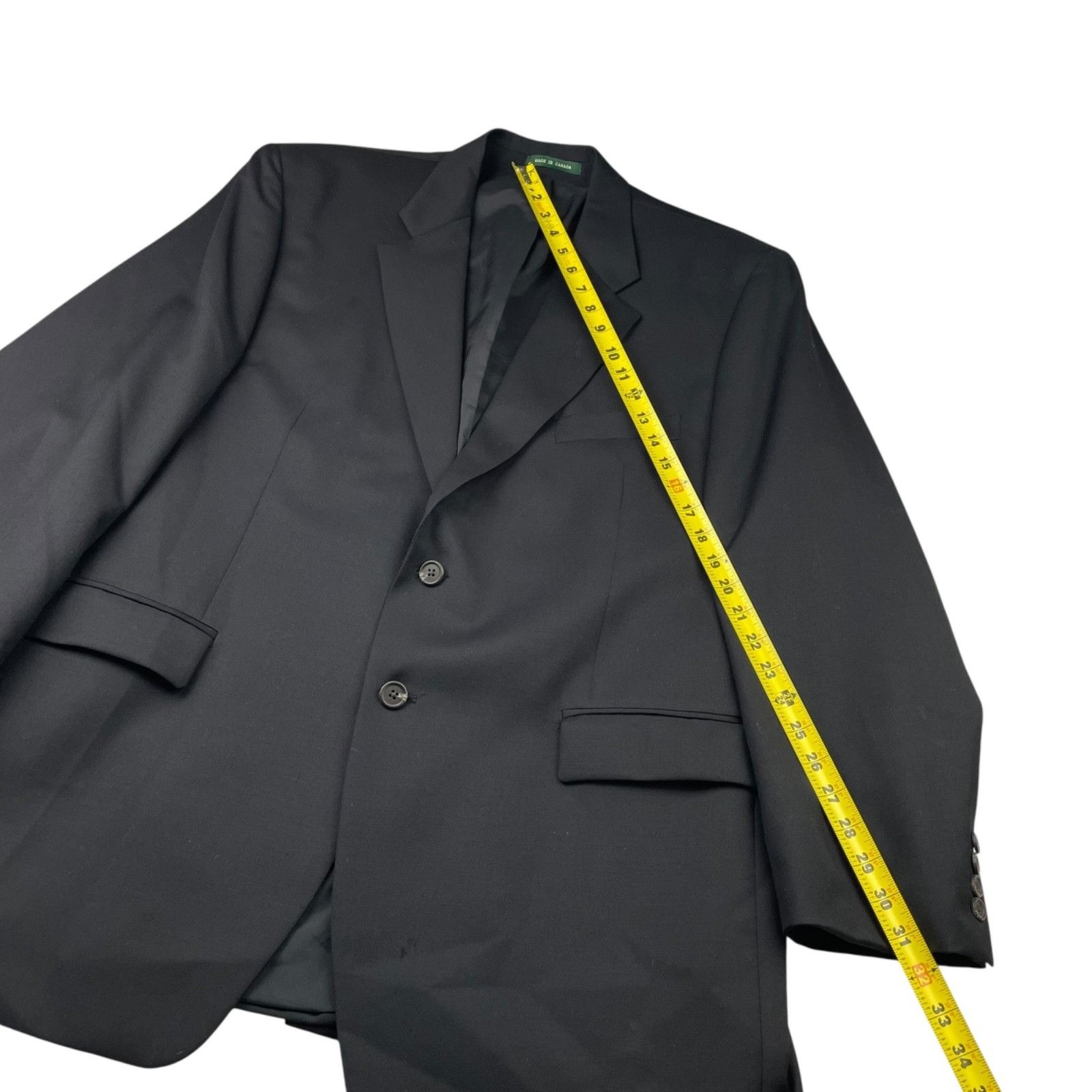 Lauren Ralph Lauren Ralph Lauren LRL Men's 100% Wool 2-Button Blazer Black • 46R Size 46R - 9 Thumbnail