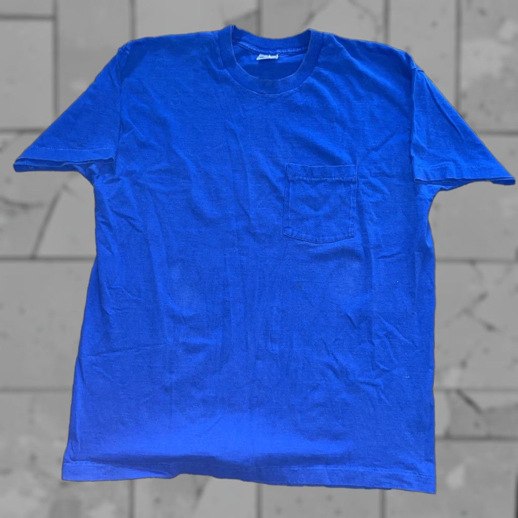 Vintage VINTAGE B.V.D Blue POCKET T-shirt Mens XL USA Size US XL / EU 56 / 4 - 1 Thumbnail