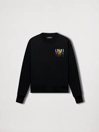 Amiri o1gr1nt1124 MA Drip Collage Crewneck Sweatshirt in Black Size US S / EU 44-46 / 1 - 1 Thumbnail