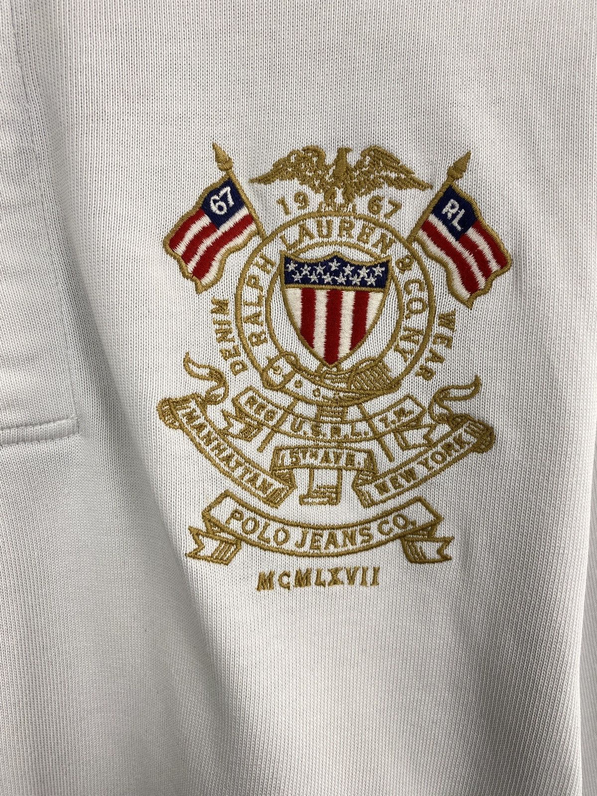Polo Ralph Lauren 🏉 🇺🇸 Vintage Polo Ralph Lauren Rugby USA Flag Rare Retro Hype Size US XL / EU 56 / 4 - 4 Thumbnail