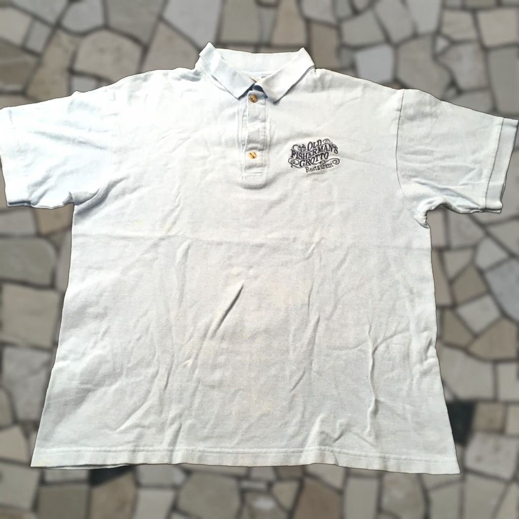 Gildan VINTAGE Gildan Polo Shirt Mens L Blue Fisherman Pattern 80s California American Eagle Features Vintage All Over Print Size US L / EU 52-54 / 3 - 1 Thumbnail