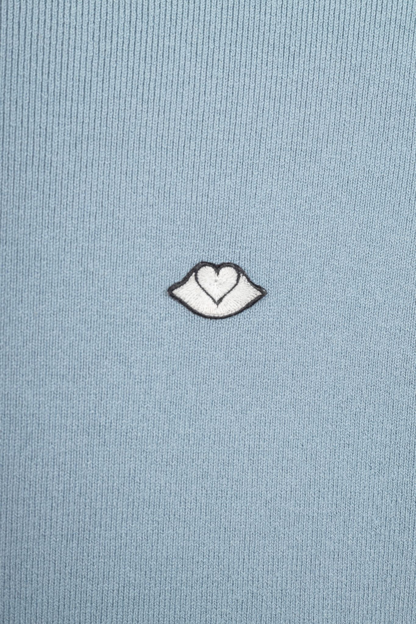 See by Chloe See by Chloe Dusty Blue Cotton & Wool Bisou Turtleneck Size L / US 10 / IT 46 - 6 Thumbnail