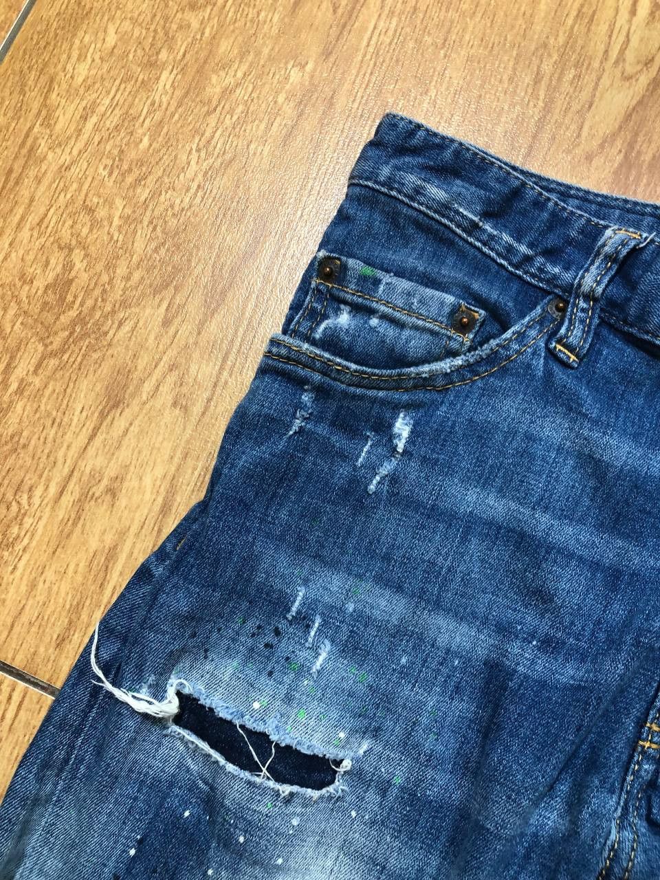 Dsquared2 DSQUARED2 SKINNY DAN Jeans Wash Denim Distressed Button Fly Size US 32 / EU 48 - 12 Thumbnail
