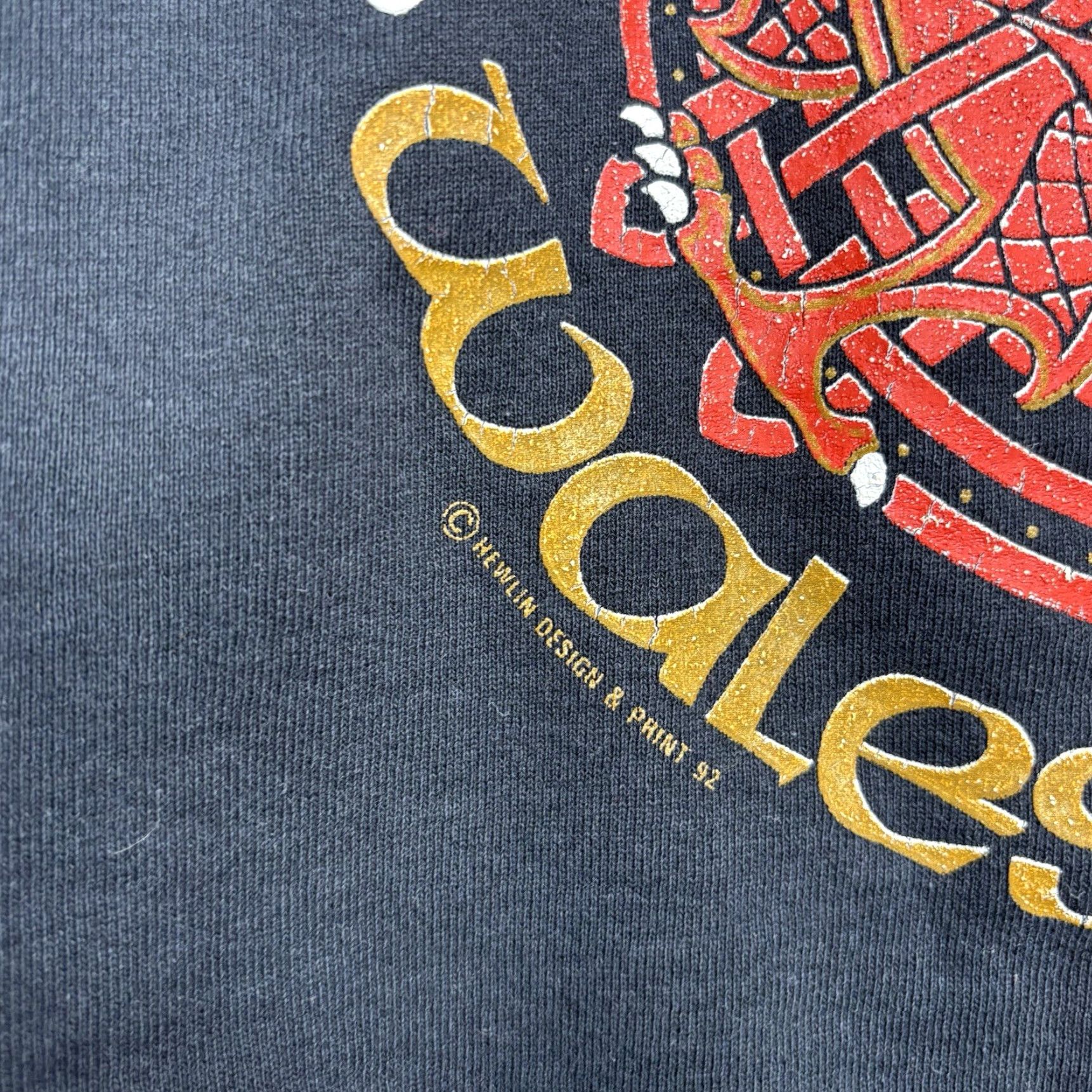 Lee VINTAGE Lee Wales Sweatshirt Mens Large Cymru Flag Johnson University Black 90s Size US L / EU 52-54 / 3 - 2 Thumbnail