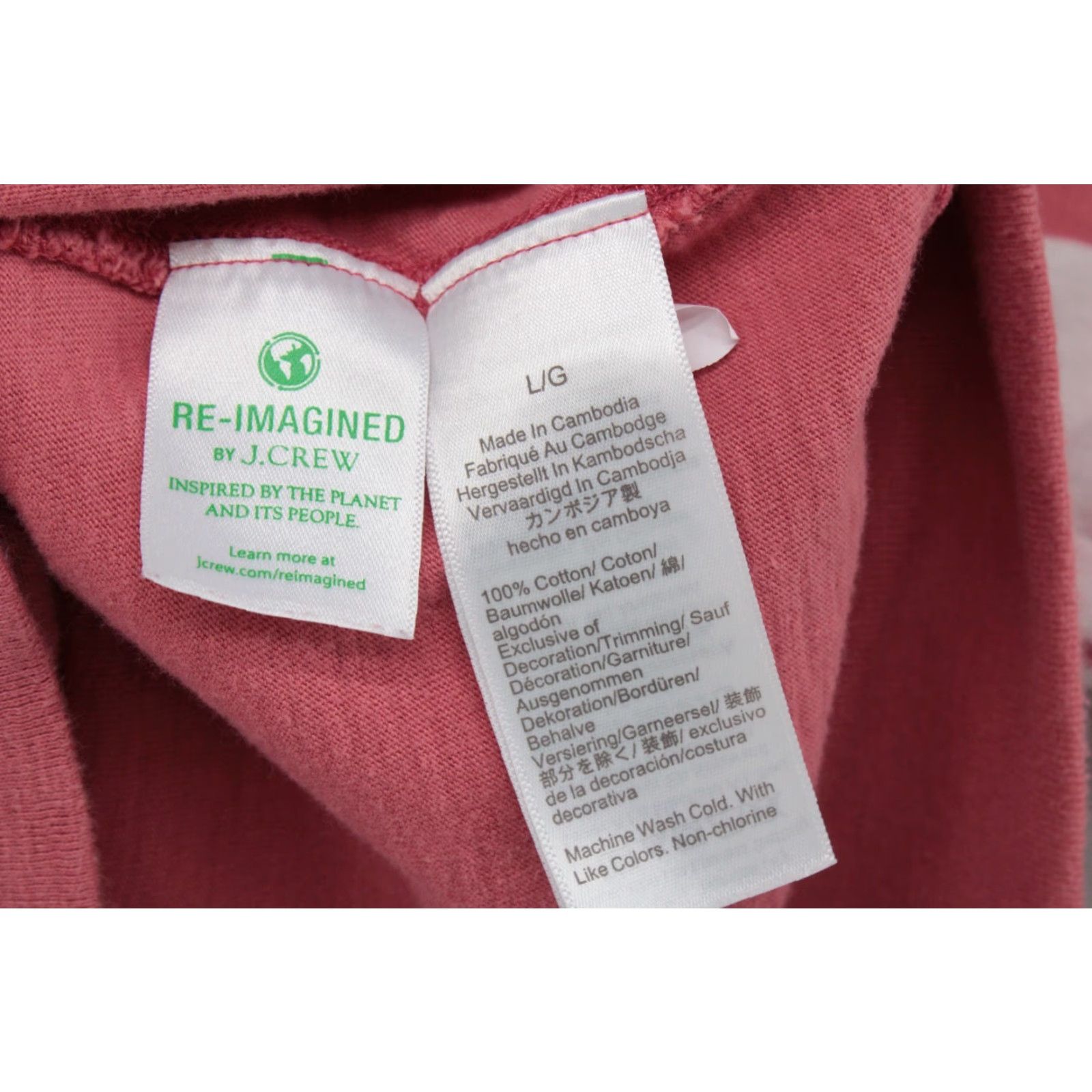 J.Crew J Crew Hoodie Women's Large Red and White Striped Pullover Knit Top Beachie Size L / US 10 / IT 46 - 6 Thumbnail