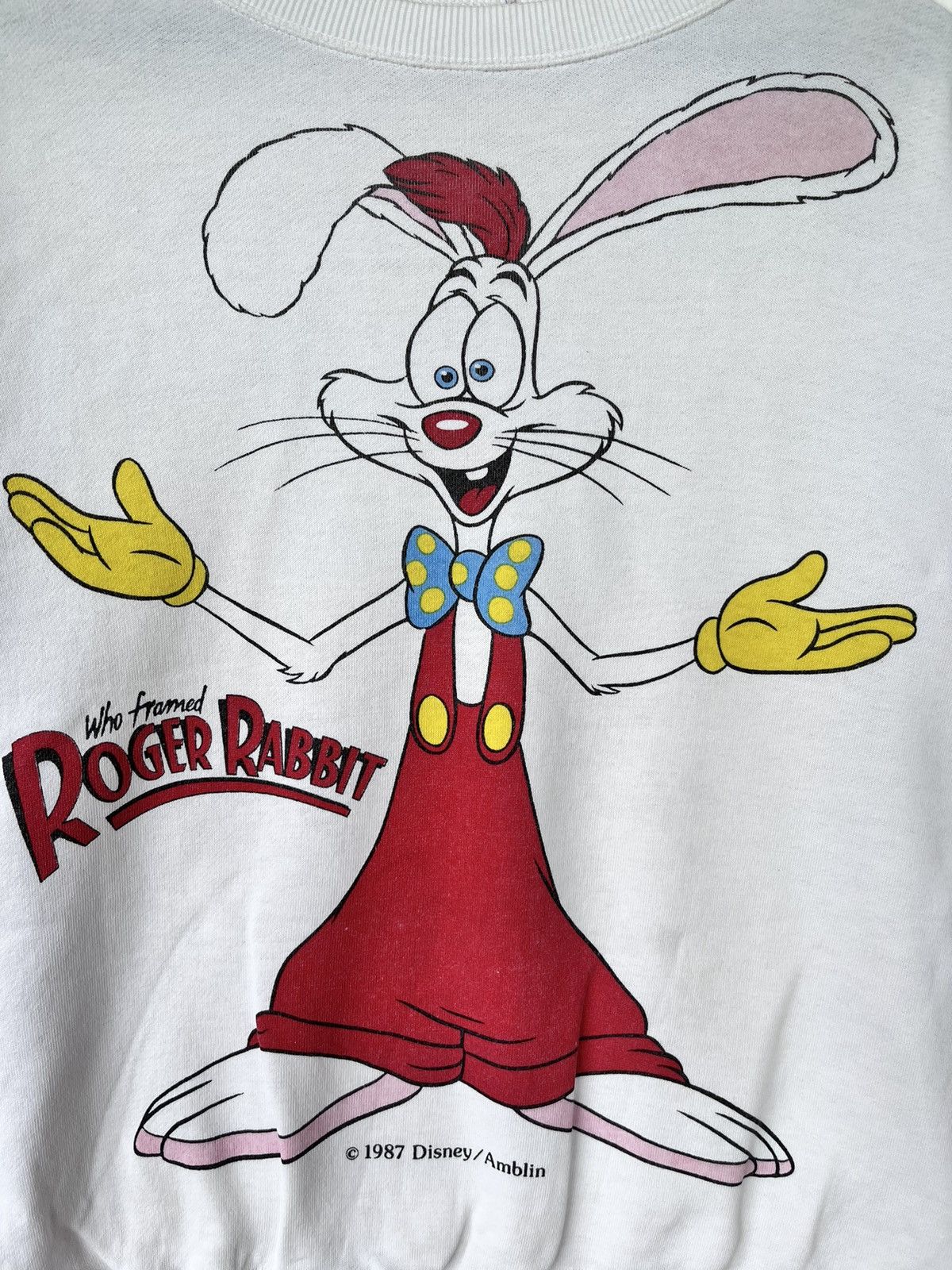 Disney × Vintage VTG 1987 Who Framed Roger Rabbit Mirror Print Sweatshirt Size US L / EU 52-54 / 3 - 3 Thumbnail