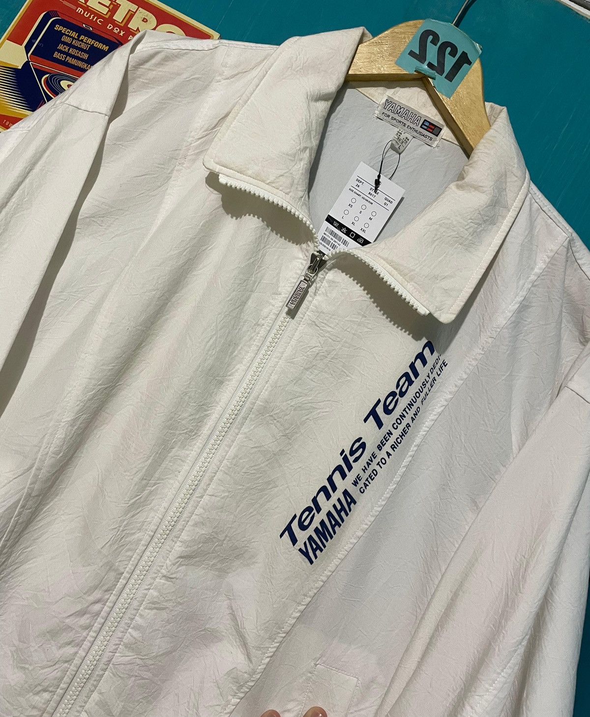Yamaha Jacket Windbreaker Yamaha Tennis Team Sports Vintage Size US L / EU 52-54 / 3 - 2 Thumbnail