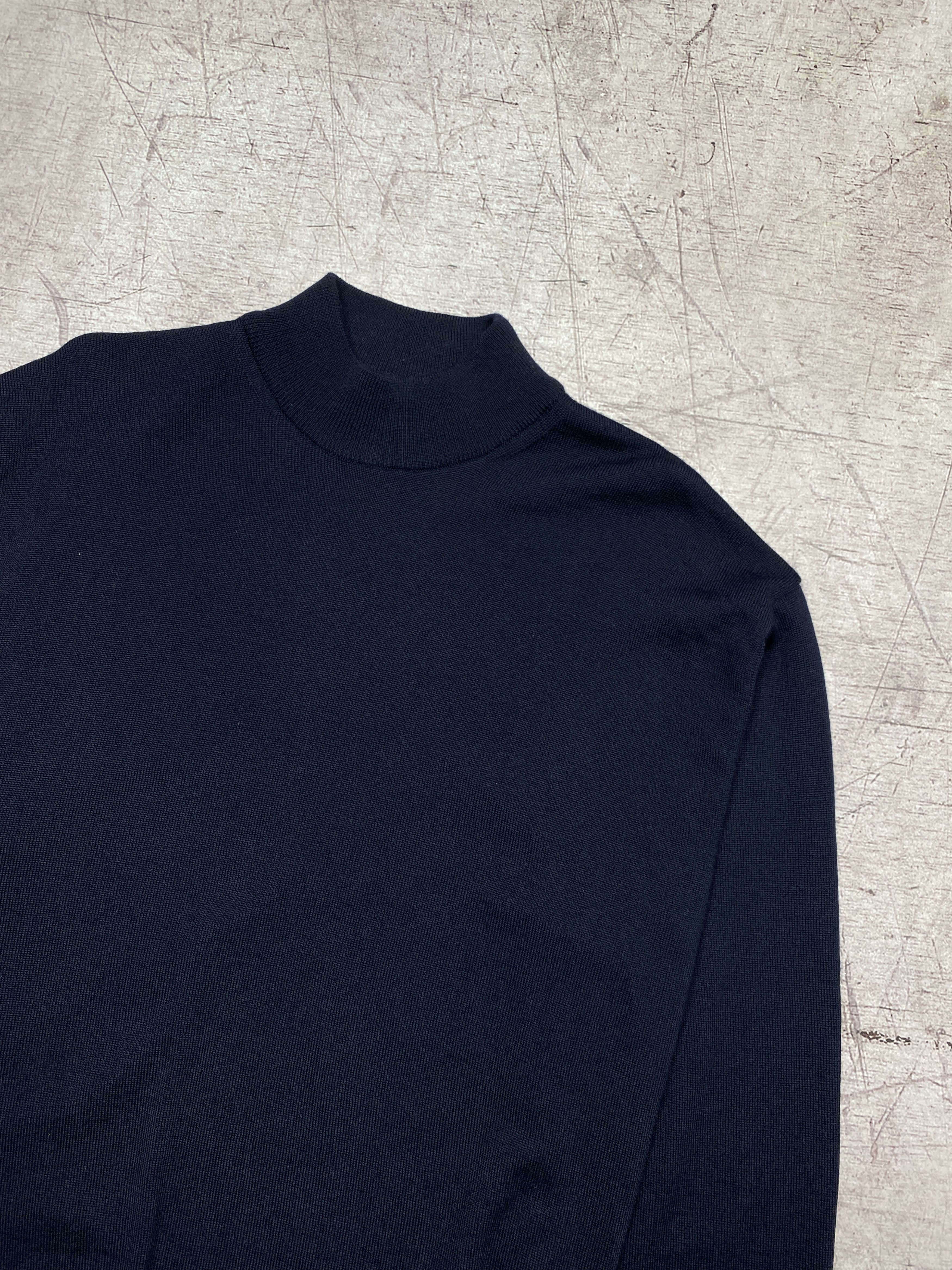 Hugo Boss × Vintage Hugo Boss Vintage Mens Merino Wool Mock Neck Sweater Size US L / EU 52-54 / 3 - 2 Thumbnail