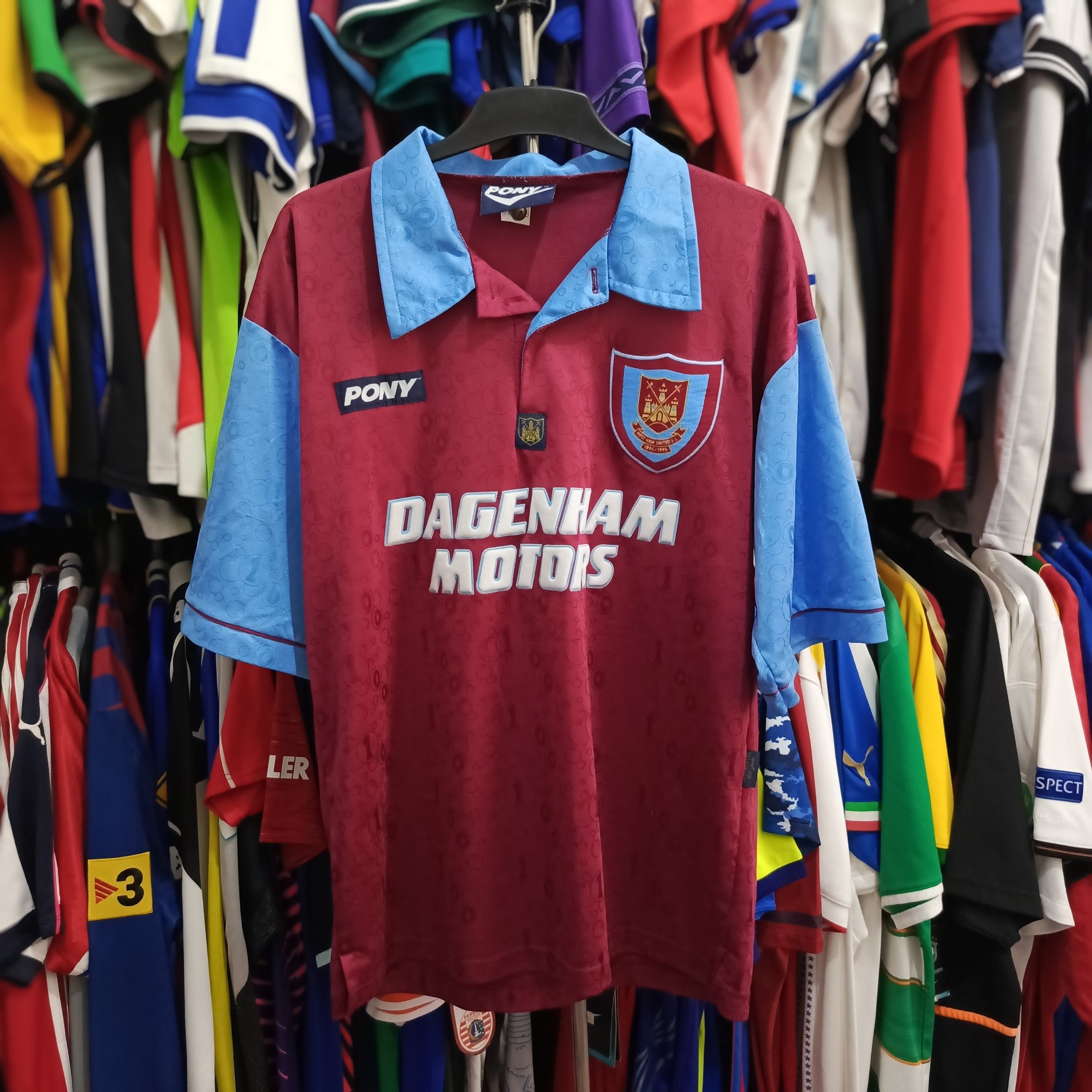 PONY × Vintage Westham 1995/1997 Centenary Home Shirt Size US M / EU 48-50 / 2 - 1 Thumbnail