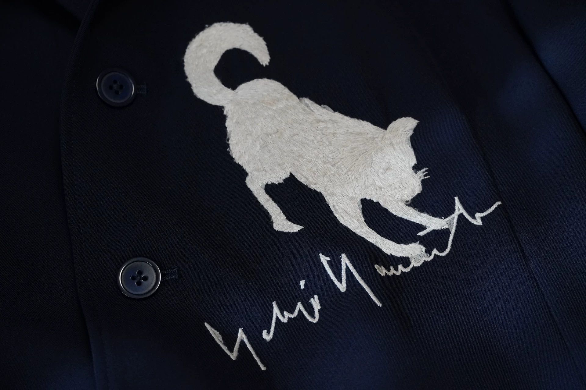 Yohji Yamamoto Yohji Yamamoto 90SS Rin-chan Embroidered Jacket Size US M / EU 48-50 / 2 - 3 Thumbnail