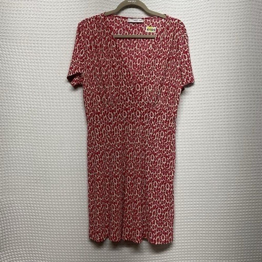 Mango Mango MNG Red Marita Retro Boho Smocked Midi Dress Women 10 Size L / US 10 / IT 46 - 1 Thumbnail