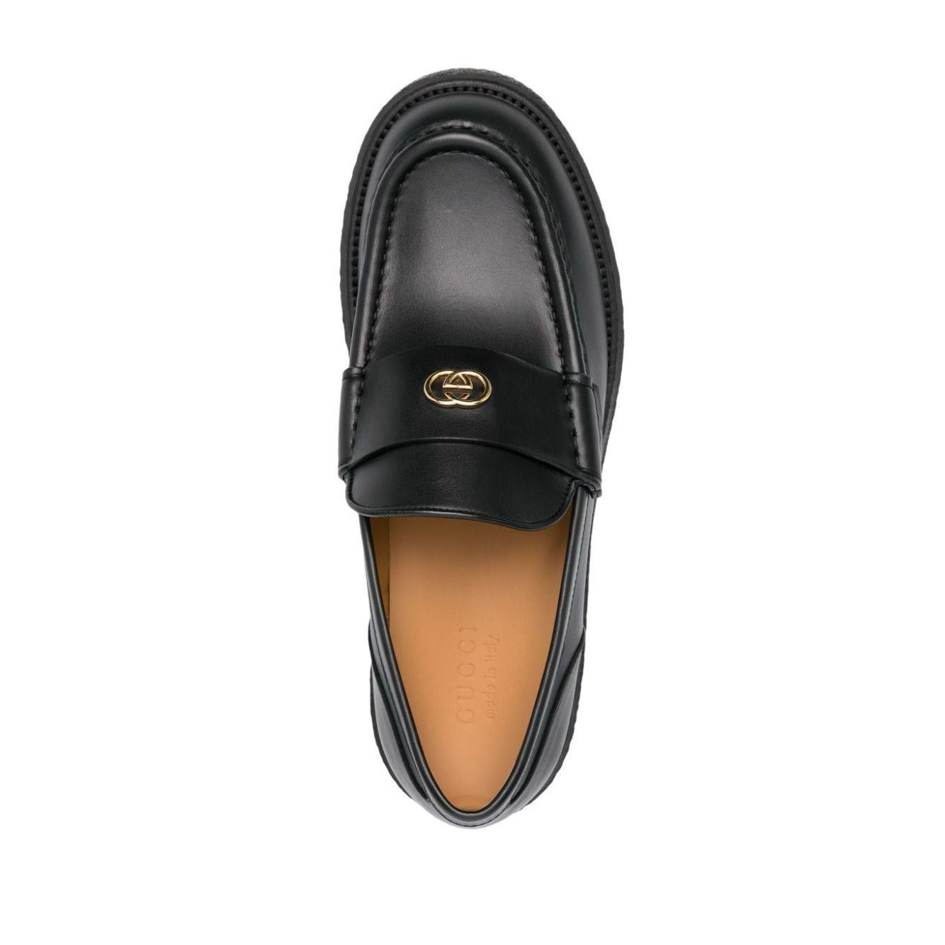 Gucci GUCCI Interlocking G Men's Black Platform Loafers New & Auth Size US 9 / EU 42 - 4 Thumbnail