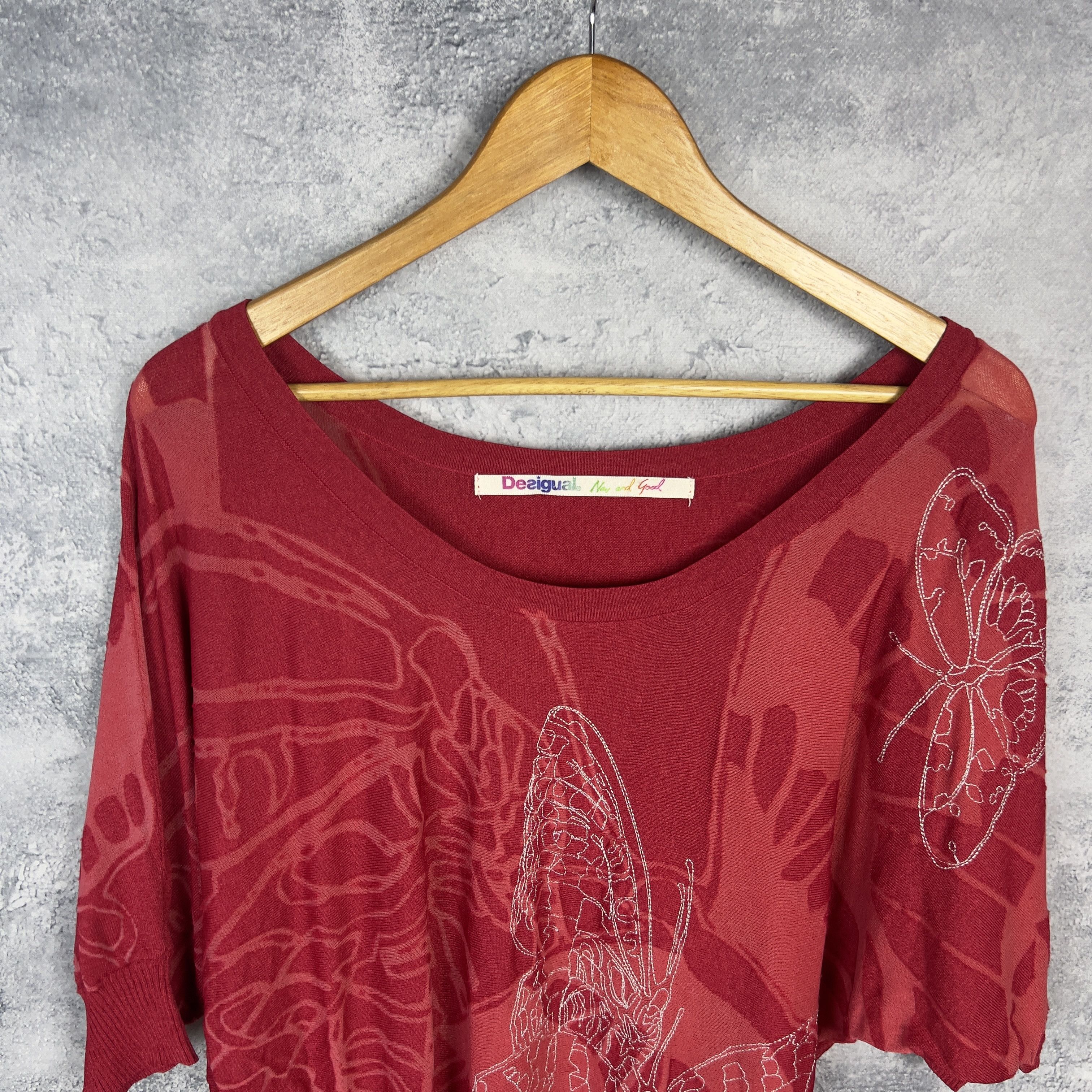 Desigual Desigual Blouse Women's Size L Multicolotr Short Sleeve Size L / US 10 / IT 46 - 2 Thumbnail