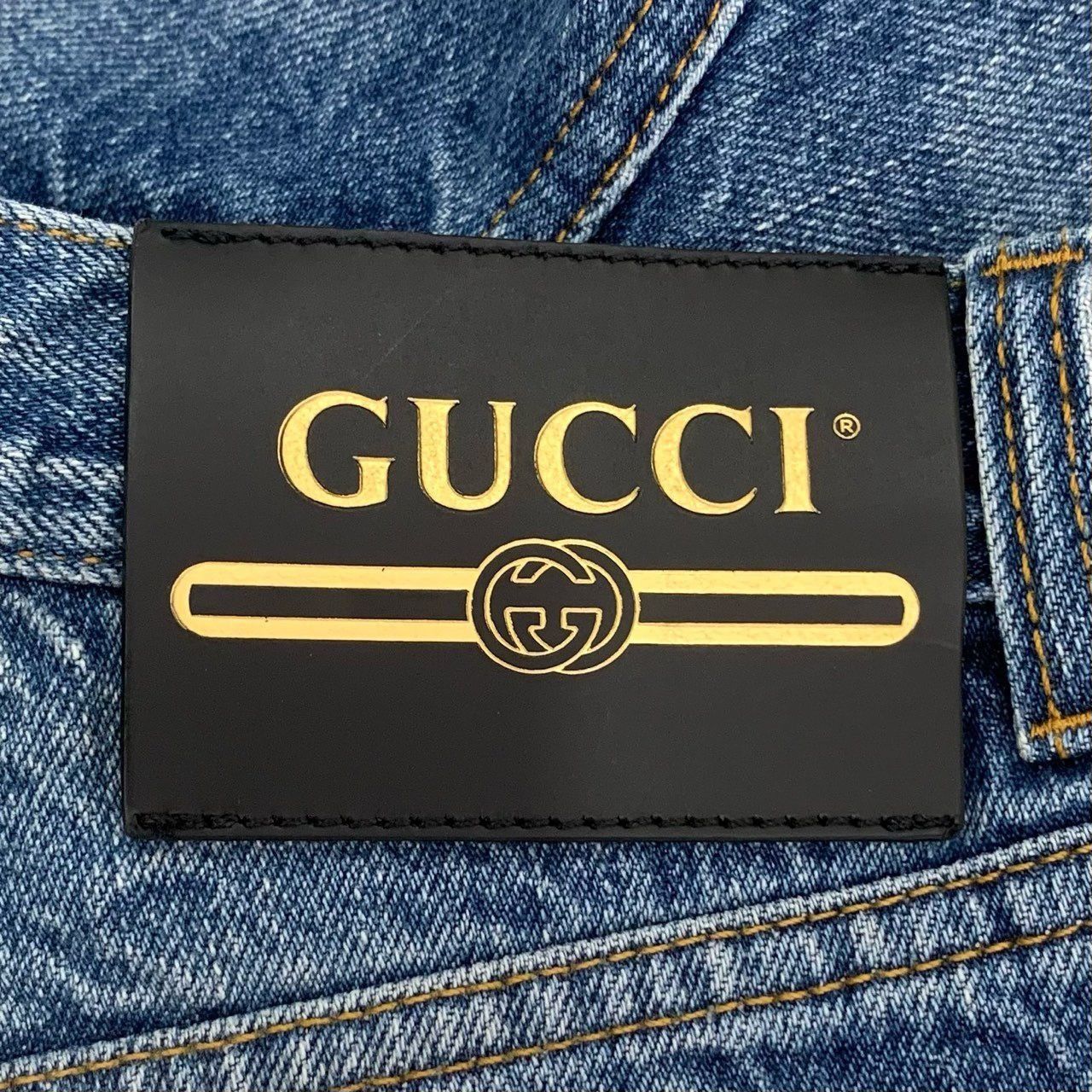 Gucci Gucci Womens High-Waisted Distressed Denim Shorts With Raw E Size 32" / US 10 / IT 46 - 5 Thumbnail