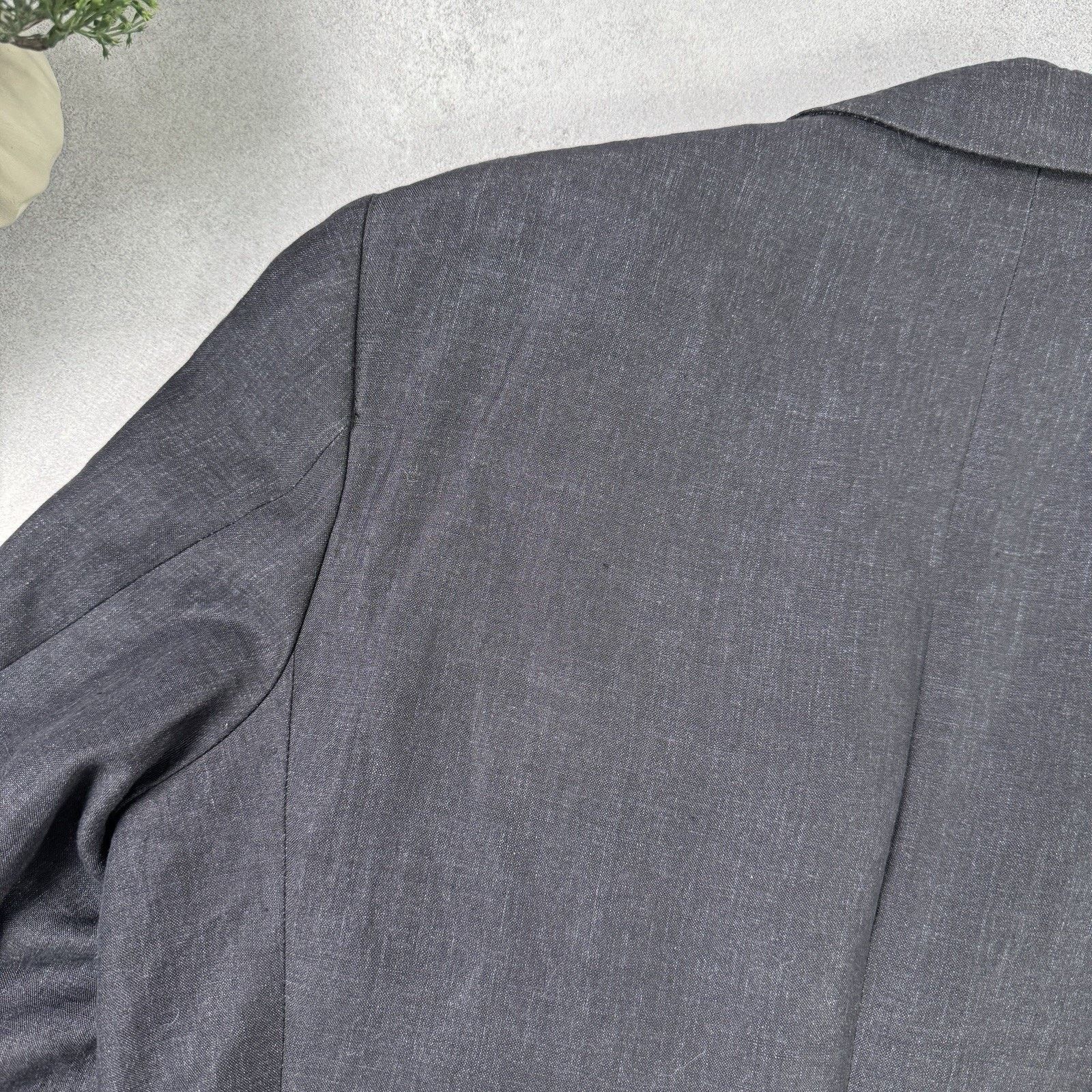 Burberry Burberry Men Linen Blazer Size 50 Black Size 40R - 14 Thumbnail