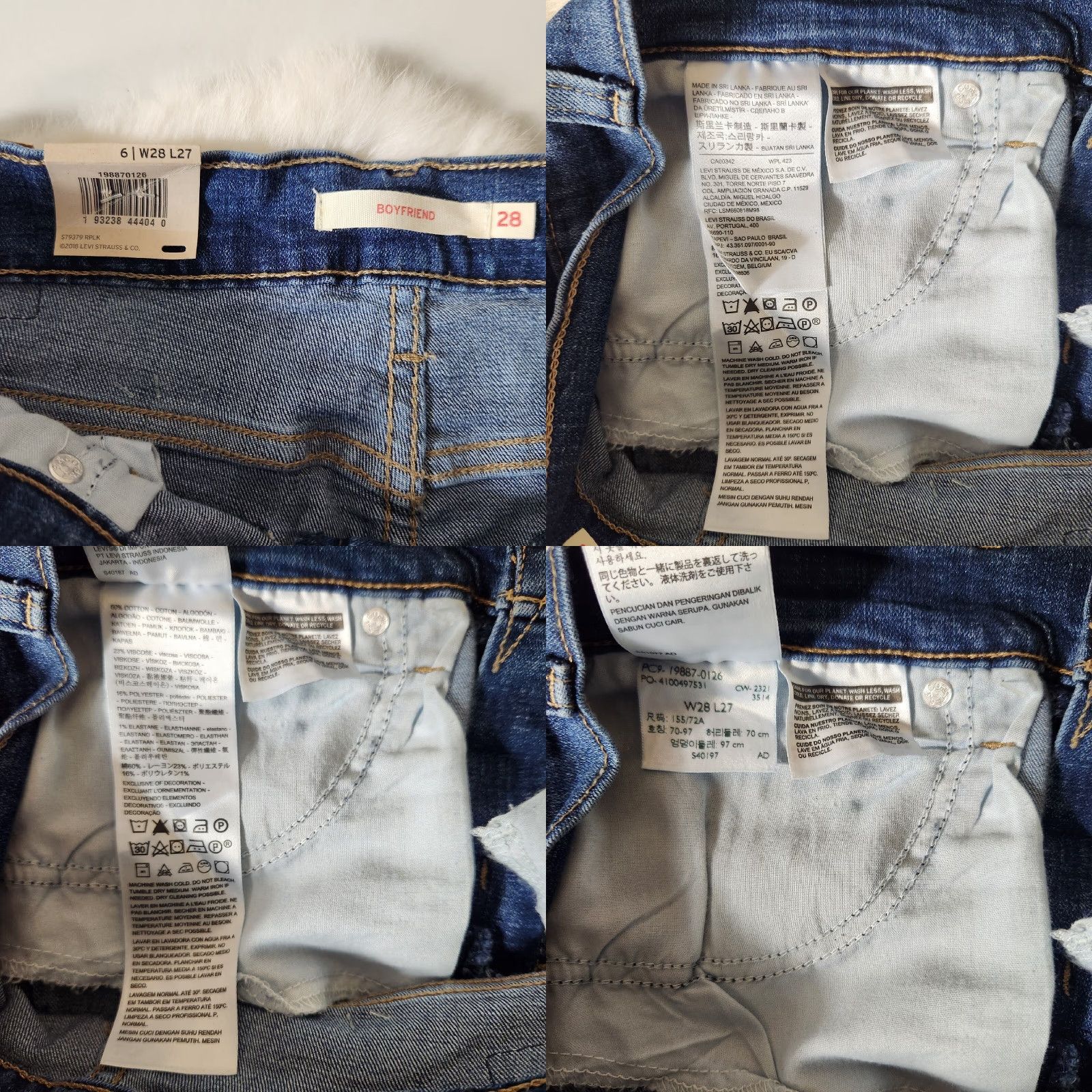 Levi's VINTAGE Levis Womens Boyfriend Hypersoft Lightly Distressed Cuffed Jeans Sz 28x27 NWT Size 28" / US 6 / IT 42 - 8 Thumbnail