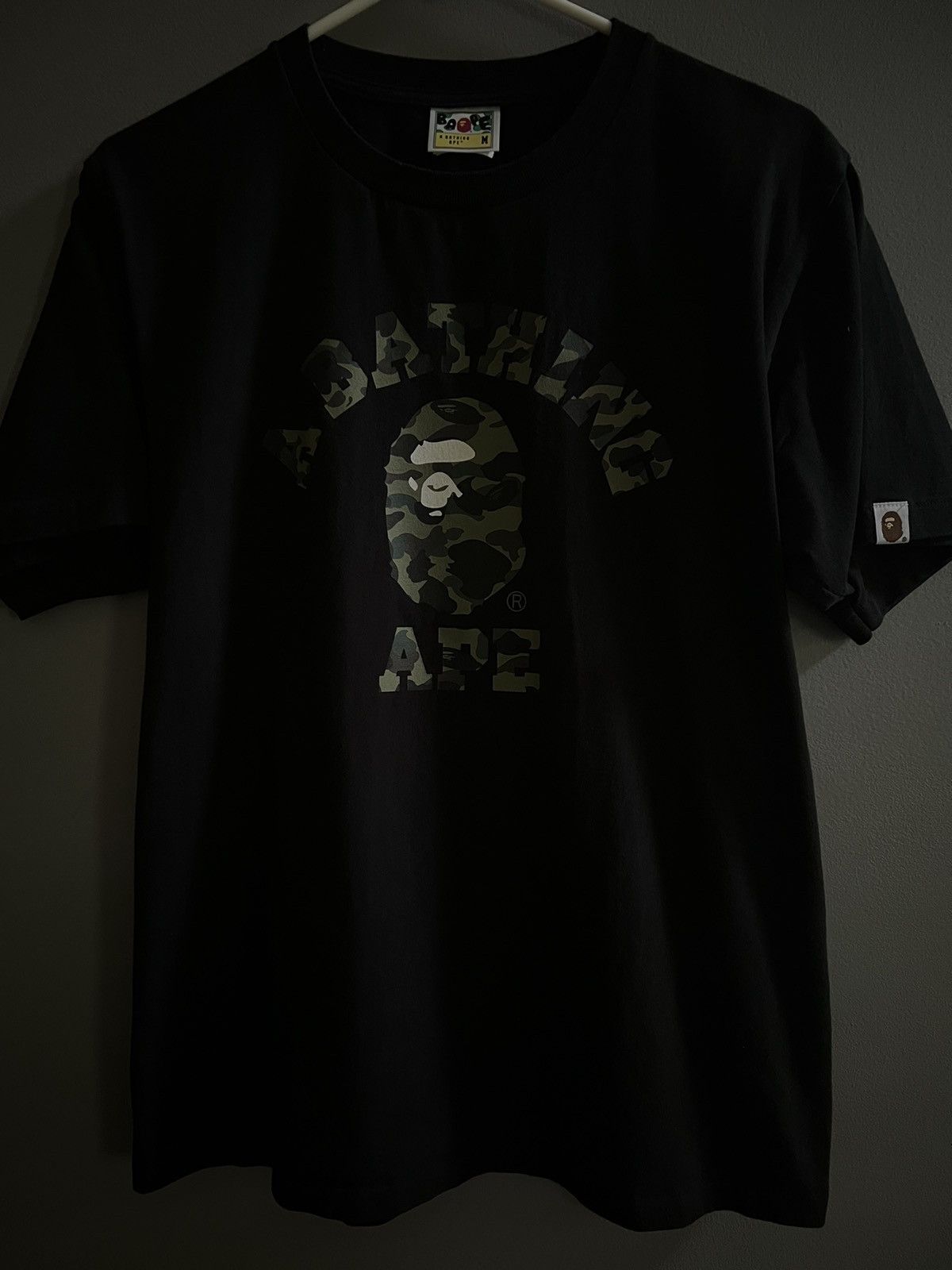 Bape BAPE 1st Camo College Tee ‘Black/Green’ Size US M / EU 48-50 / 2 - 1 Thumbnail