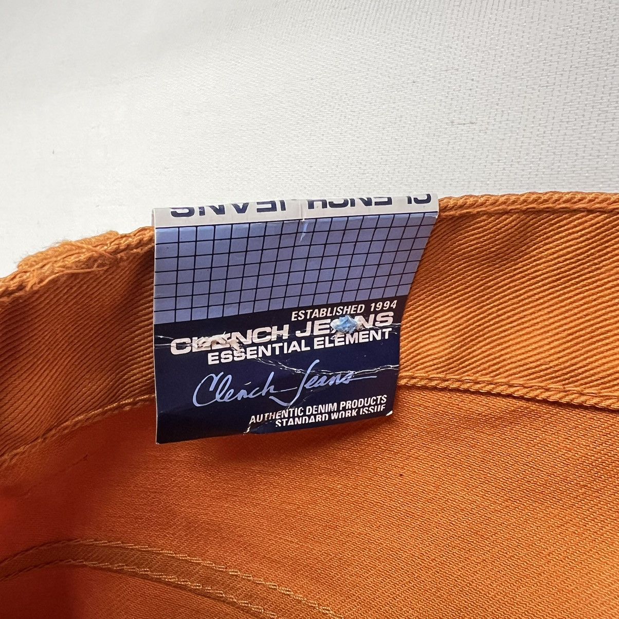 Clench × Vintage VTG Clench Jeans Orange Carpenter Denim Wide Baggy Skater Size US 32 / EU 48 - 10 Thumbnail