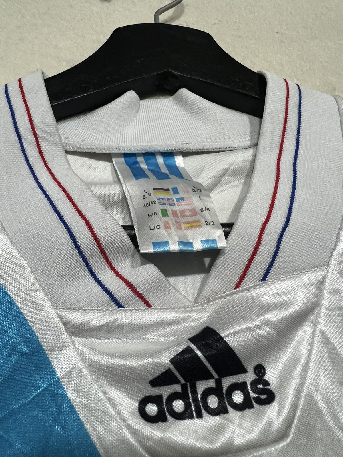 Adidas Olympique Marseille 1992-93 Adidas Champion League Jersey Size US L / EU 52-54 / 3 - 7 Thumbnail