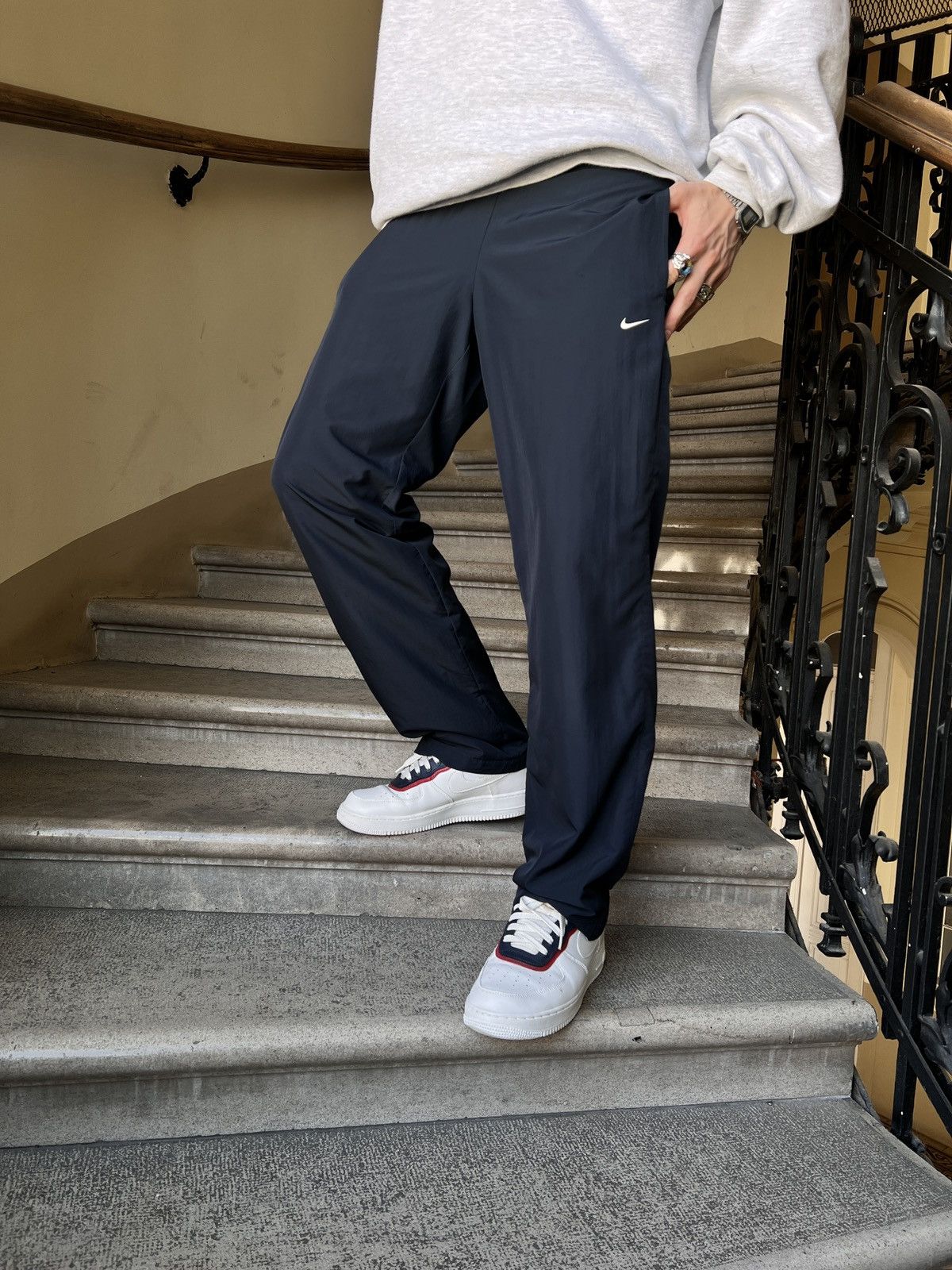 Nike × Vintage Nike VTG 2000s ultralight track pants dark blue navy y2k rap Size US 30 / EU 46 - 3 Thumbnail