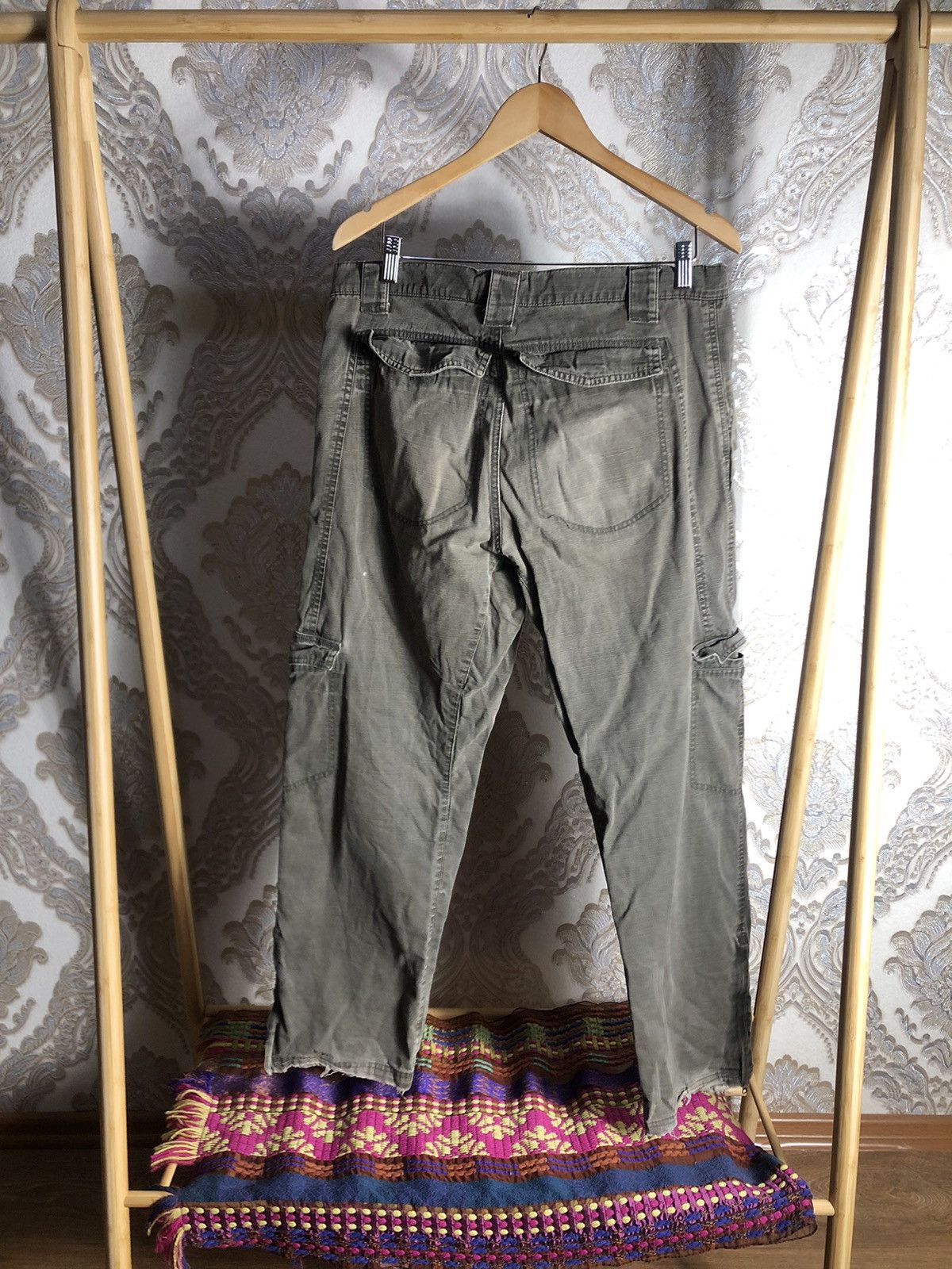 Nike × Vintage VERY RARE NIKE CARGO SWEATPANTS DENIM GORPCORE Y2K 90s DRILL Size US 32 / EU 48 - 17 Thumbnail