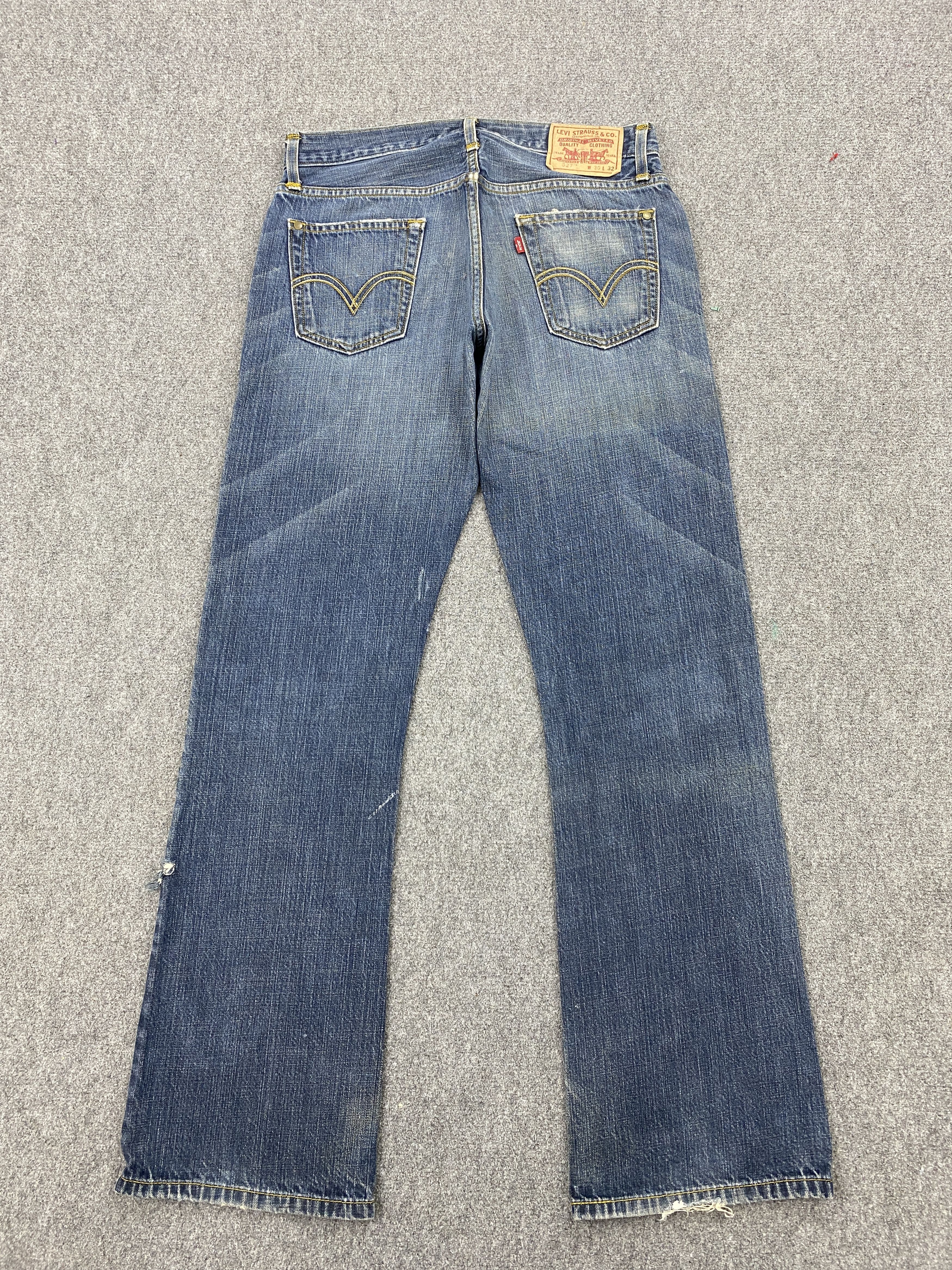 Levi's × Vintage Splatter Paint Vintage Levi's 527 Bootcut Jeans Size US 31 - 3 Thumbnail
