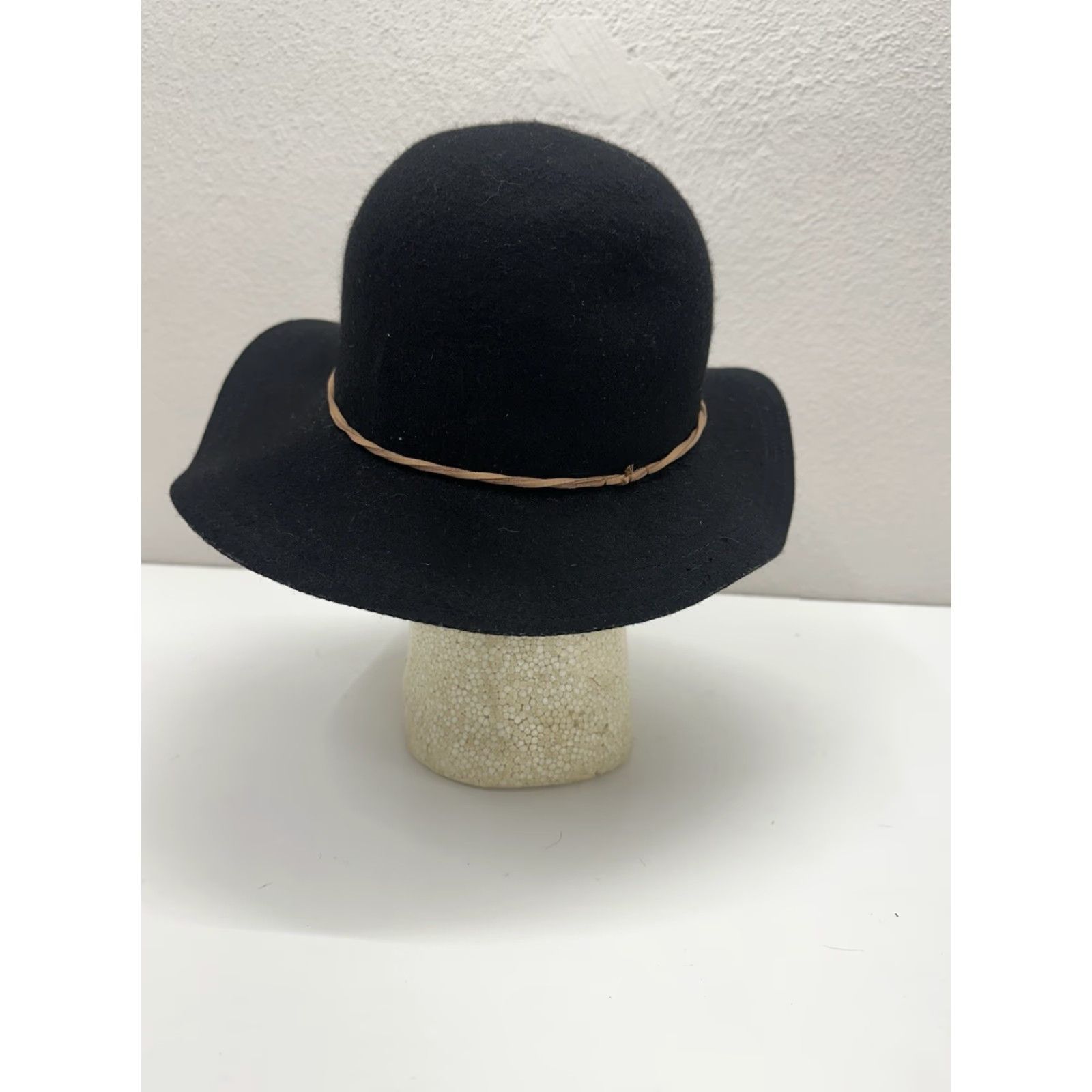 Vintage Madden Girl Hat Women Black Wool Floppy Brim One Size - Wide Brim Felt Winter Size ONE SIZE - 6 Thumbnail