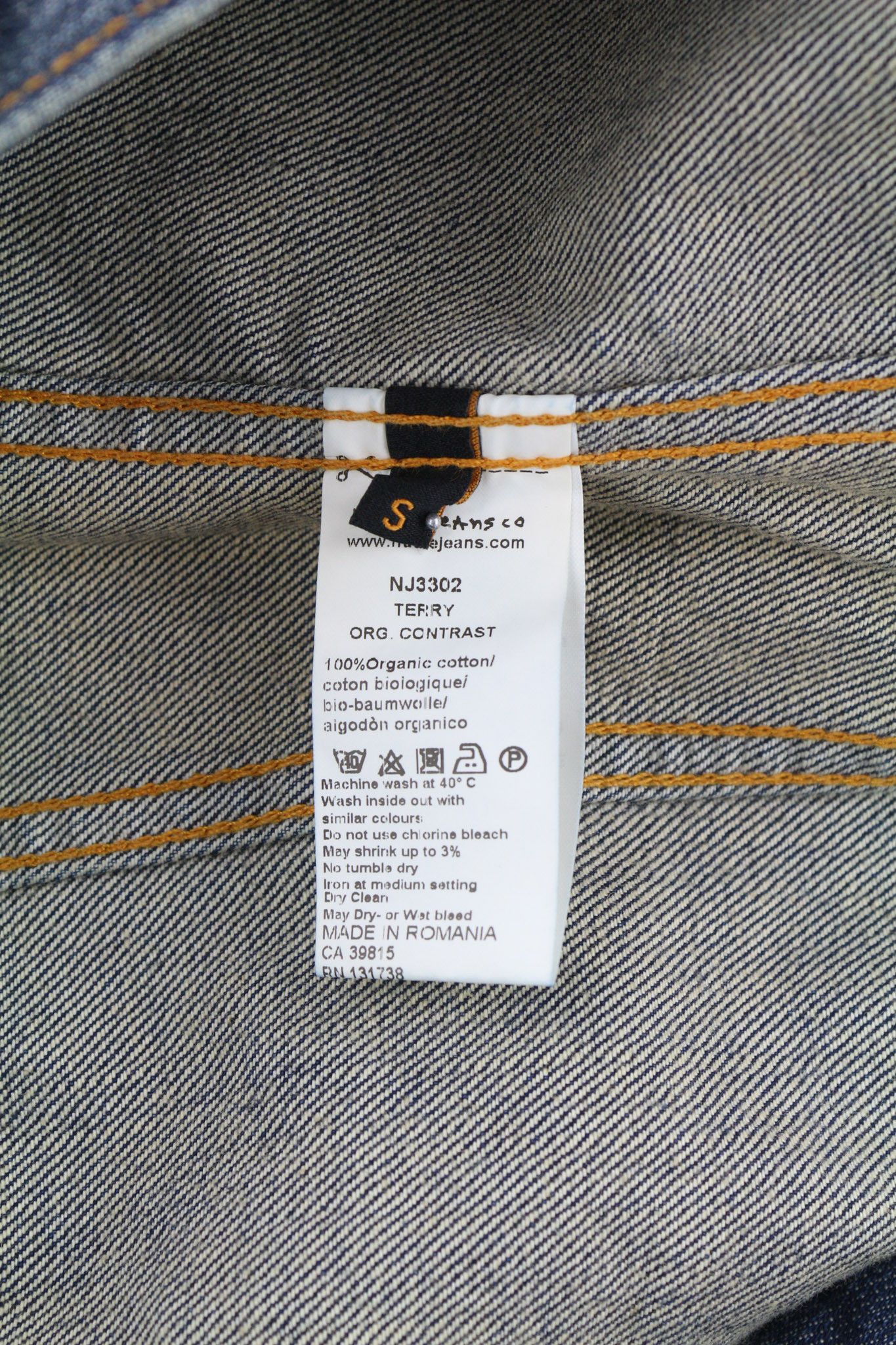Nudie Jeans TERRY ORG. CONTRAST S Blue Denim Jacket 80402 Size US S / EU 44-46 / 1 - 6 Thumbnail