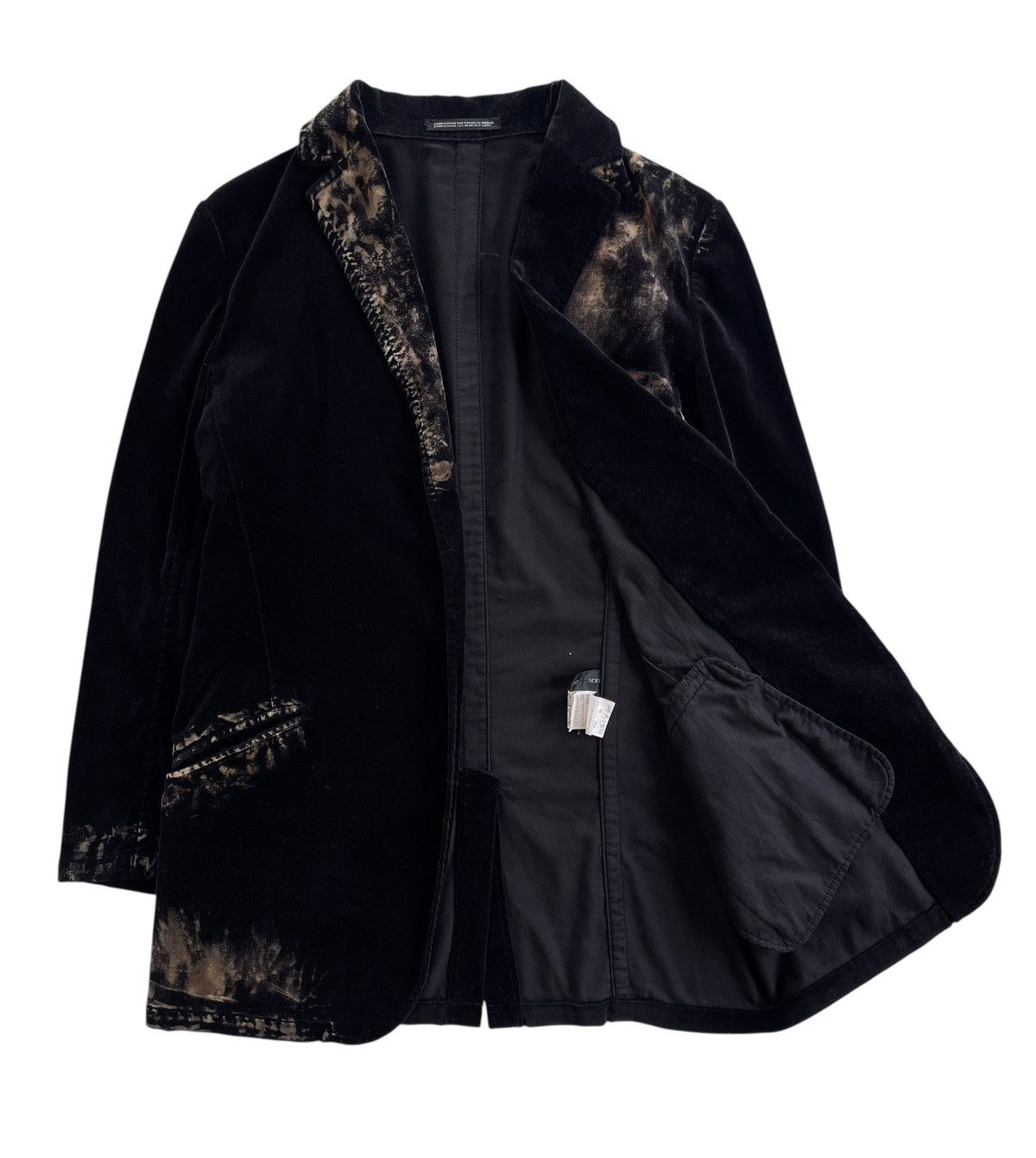 Yohji Yamamoto Yohji Yamamoto + Noir Button Less Velvet Jacket Size US XS / EU 42 / 0 - 4 Thumbnail