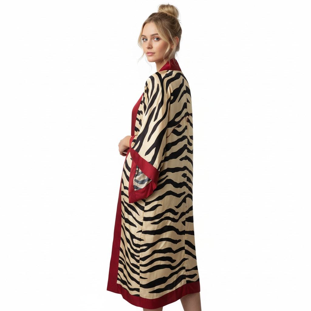 Gucci Gucci Red Striped 100% Silk Loungewear Dress, S/IT40 Size S / US 4 / IT 40 - 6 Thumbnail
