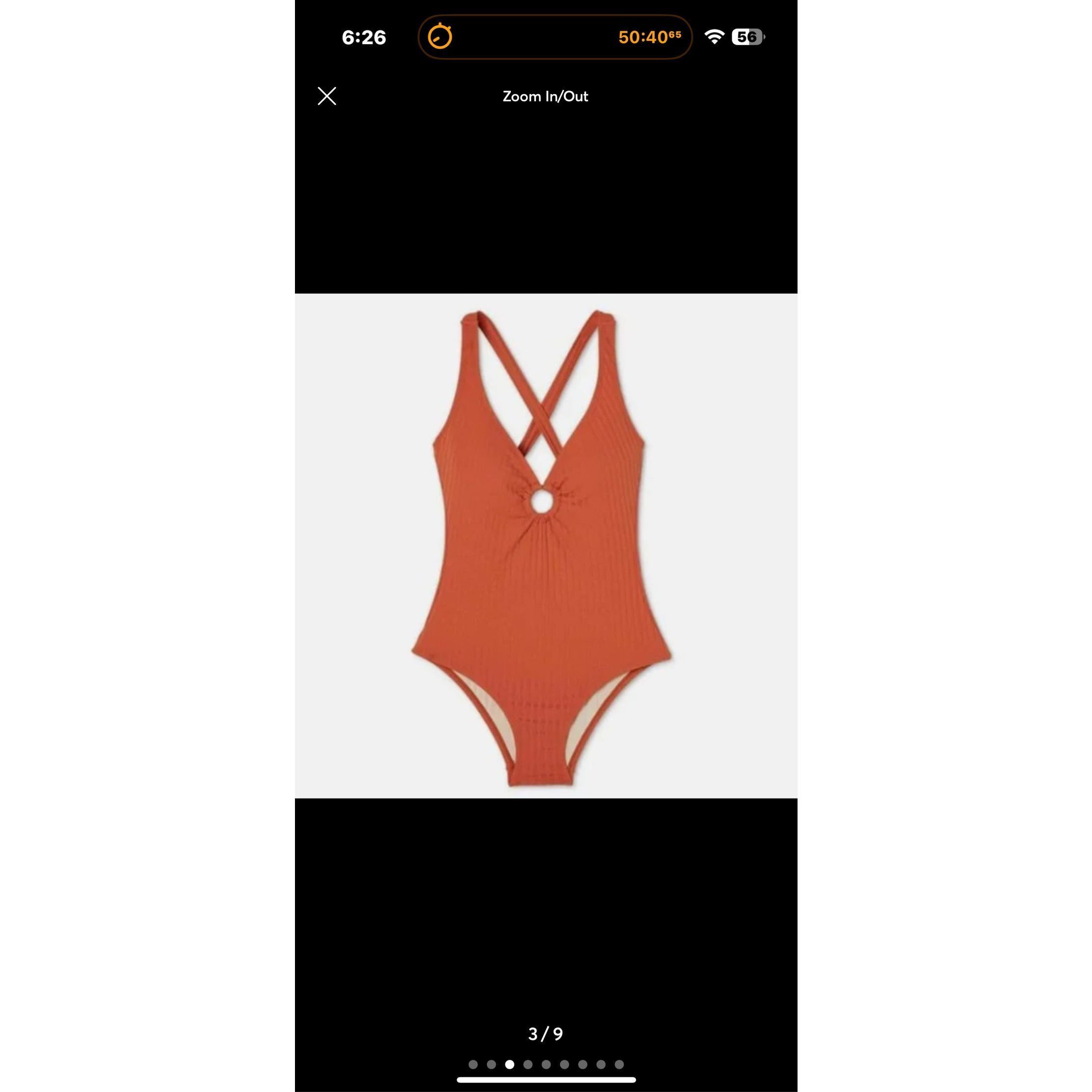 Target Basics NWT TARGET KONA SOL Wide Ribbed Ring One Piece Tie Back Swim Size S / US 4 / IT 40 - 5 Thumbnail