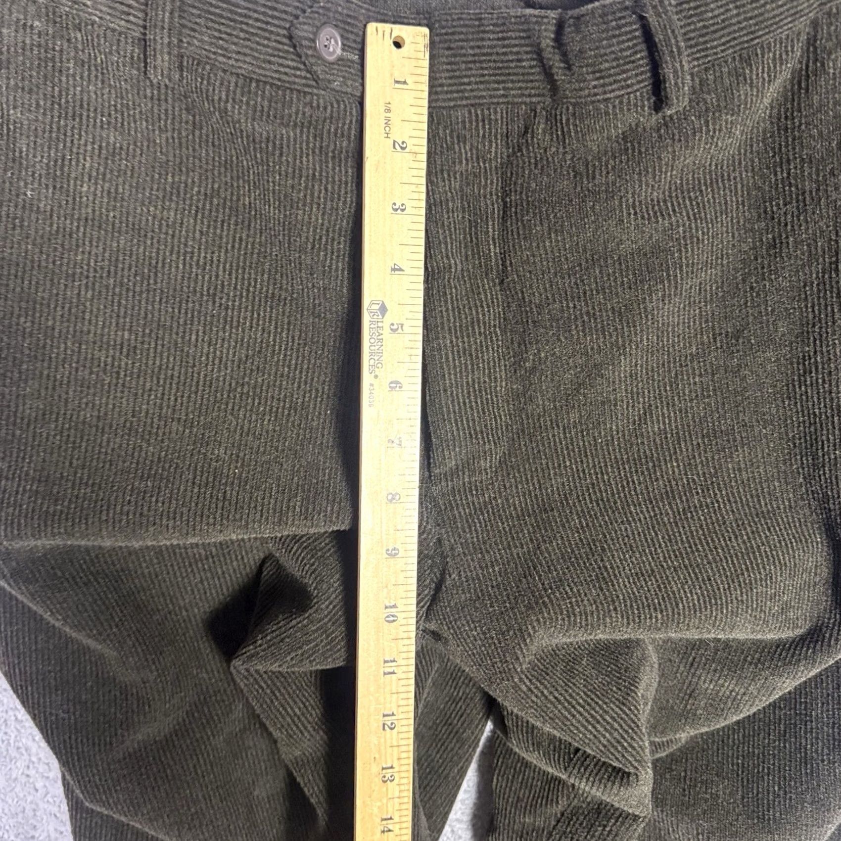 Vintage Samuelsohn Pants Mens 40x30 Corduroy Trousers Flat Front Green Dress Pants Mens Regular Straight Front Size US 40 / EU 56 - 7 Thumbnail