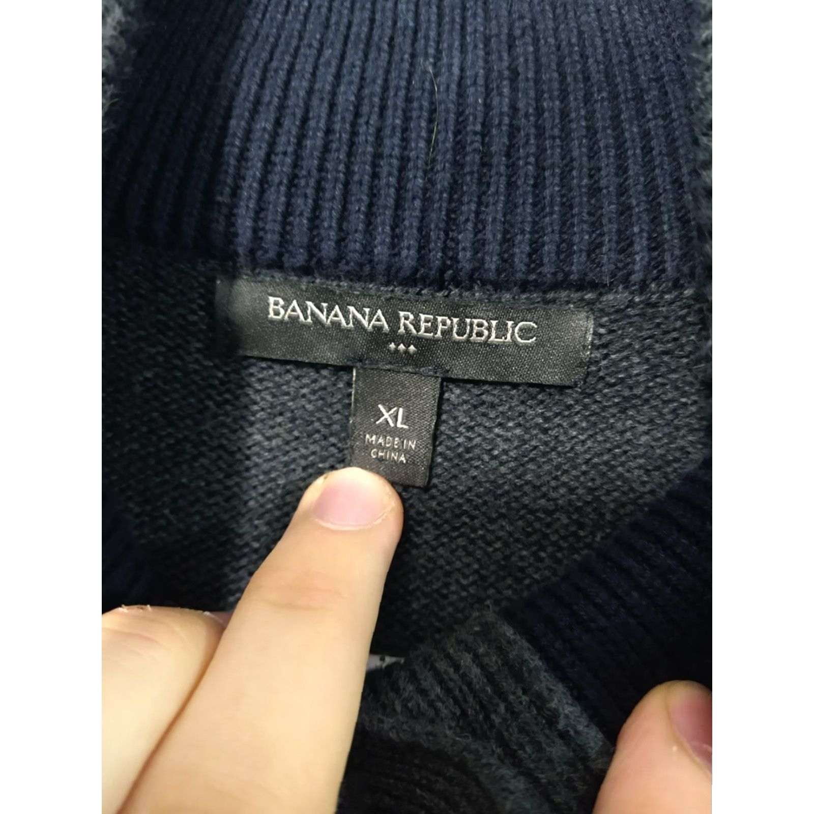 Banana Republic Banana Republic Sweater Mens XL Gray Cotton Henley Mock Neck Pockets Pullover Size US XL / EU 56 / 4 - 5 Thumbnail