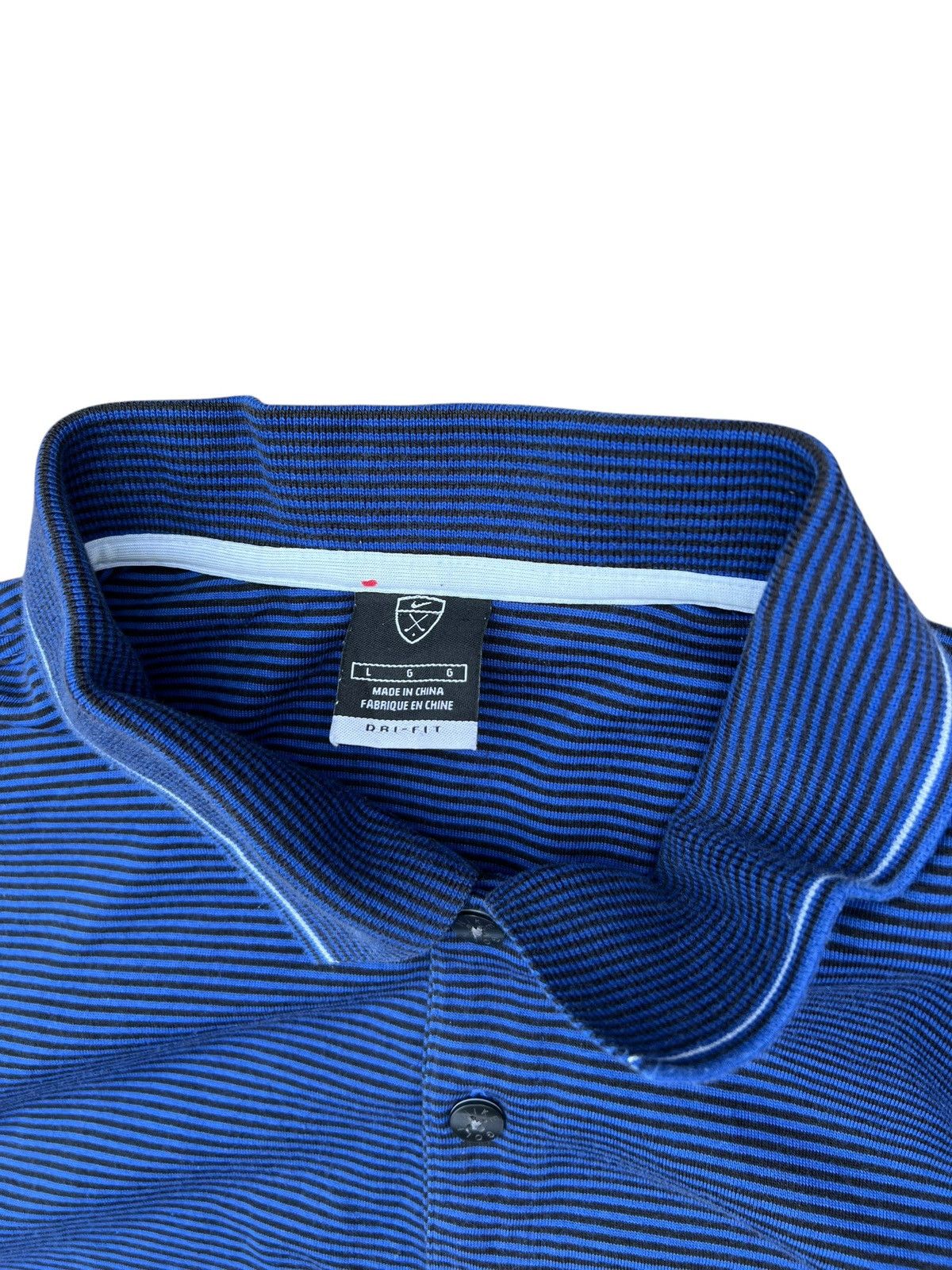 Nike Vintage Nike Golf Striped Long Sleeve Polo Shirt Dri - Fit Size US L / EU 52-54 / 3 - 13 Thumbnail