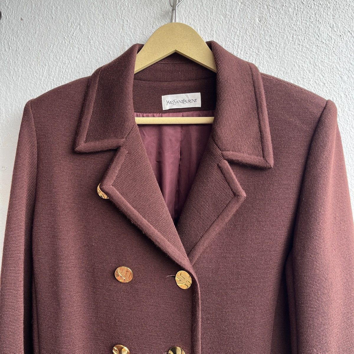 Yves Saint Laurent RARE VINTAGE YVES SAINT LAURENT WOOL DOUBLE BREASTED COAT Size US M / EU 48-50 / 2 - 20 Thumbnail