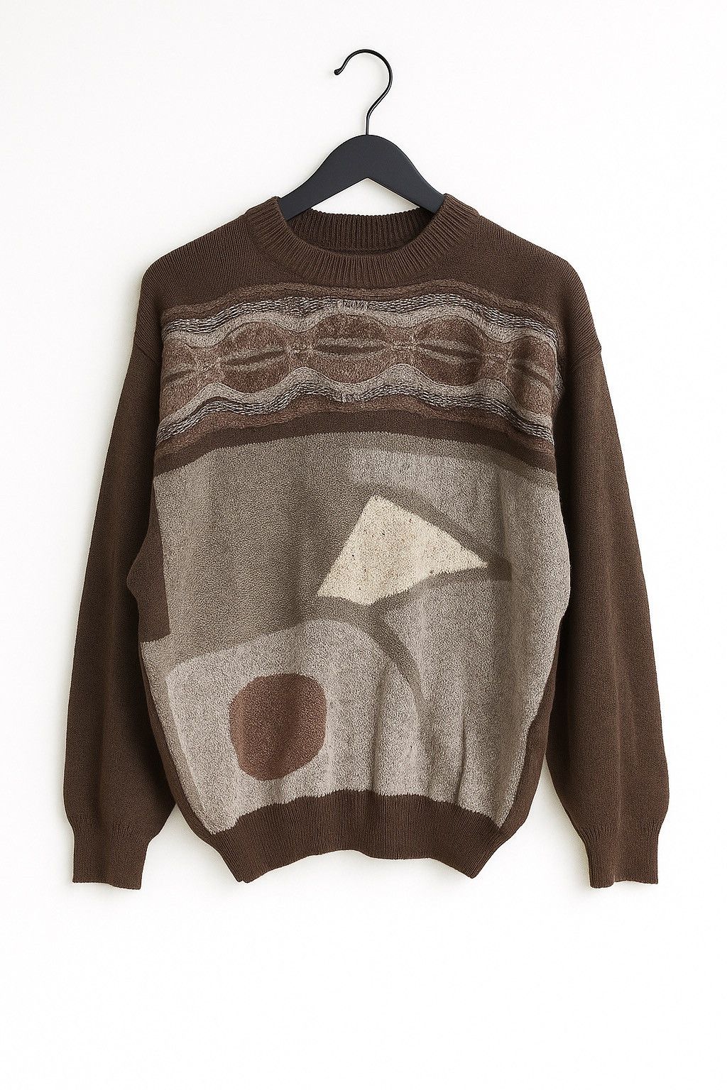Vintage Modigliani Uomo Colorwear Abstract Knit Sweater