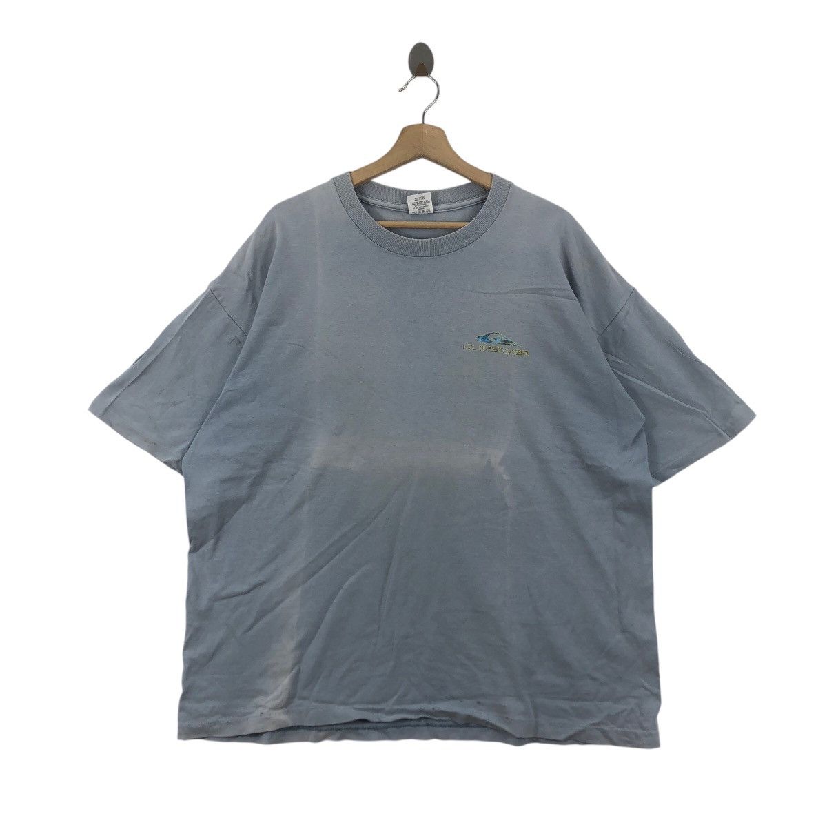 Quiksilver Vintage 90’ QUIKSILVER SURF Natural Sun Faded Trashed Tee Size US XL / EU 56 / 4 - 1 Thumbnail