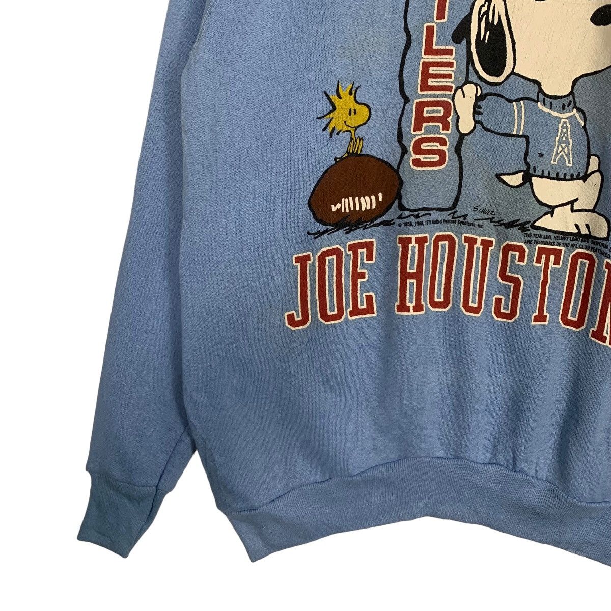 NFL OILERS JOE HOUSTON Snoopy Graphic Sweatshirt #0667-C31 Size US L / EU 52-54 / 3 - 3 Thumbnail