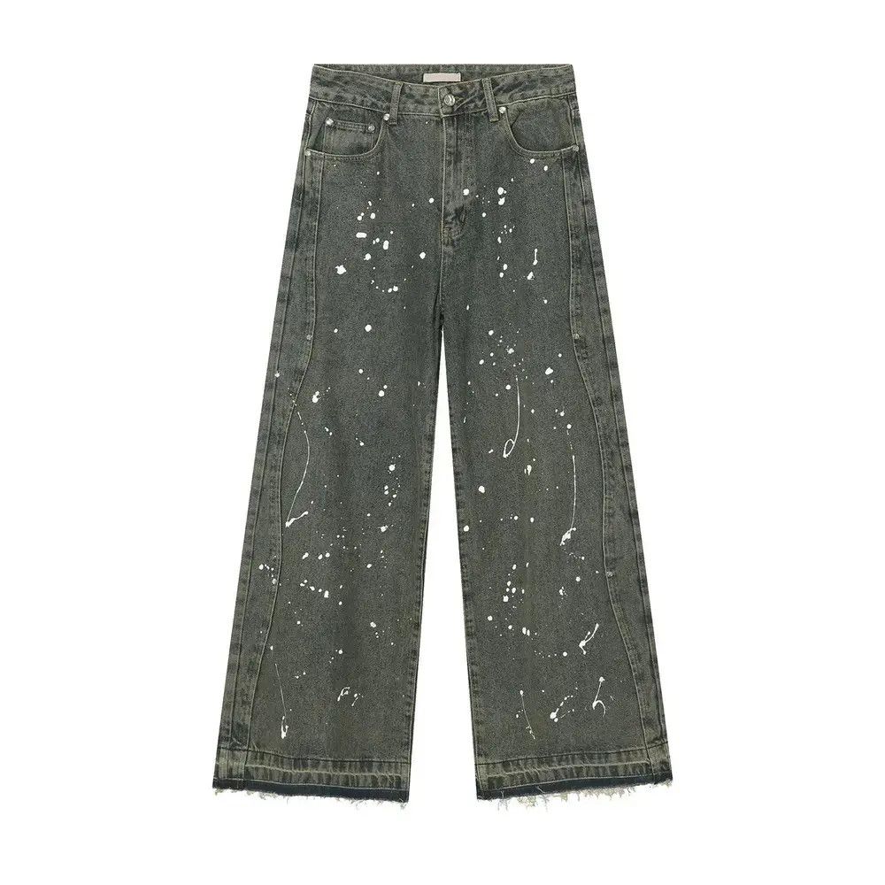 Designer × Japanese Brand × Vintage distressed faded paint flared jeans Size US 33 - 3 Thumbnail