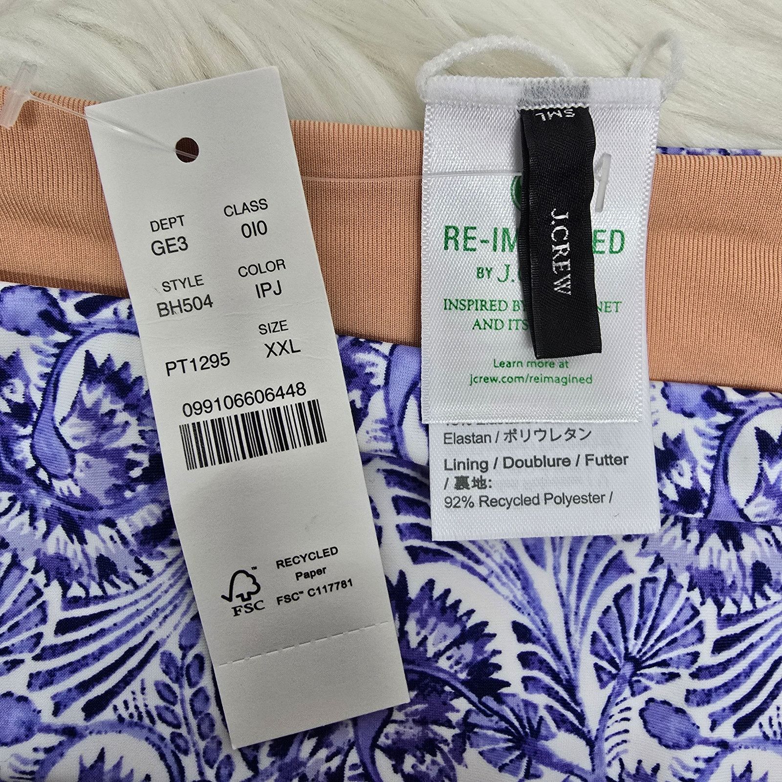 J.Crew NWT J. Crew Cheeky String Bikini Bottom w Beads Floral XXL Size ONE SIZE - 6 Thumbnail